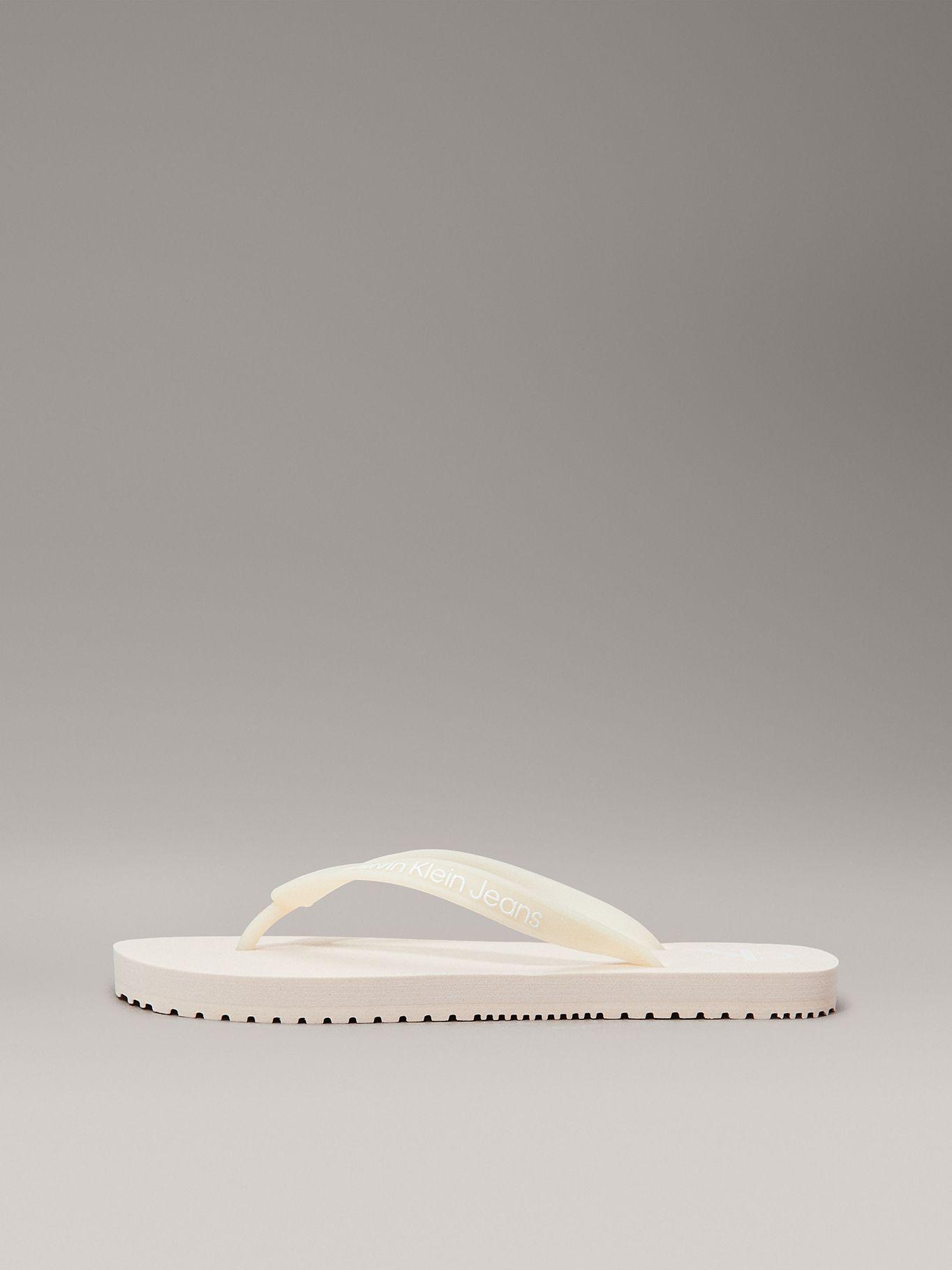 Sandalias Transparente con Logo Beige Calvin Klein-5