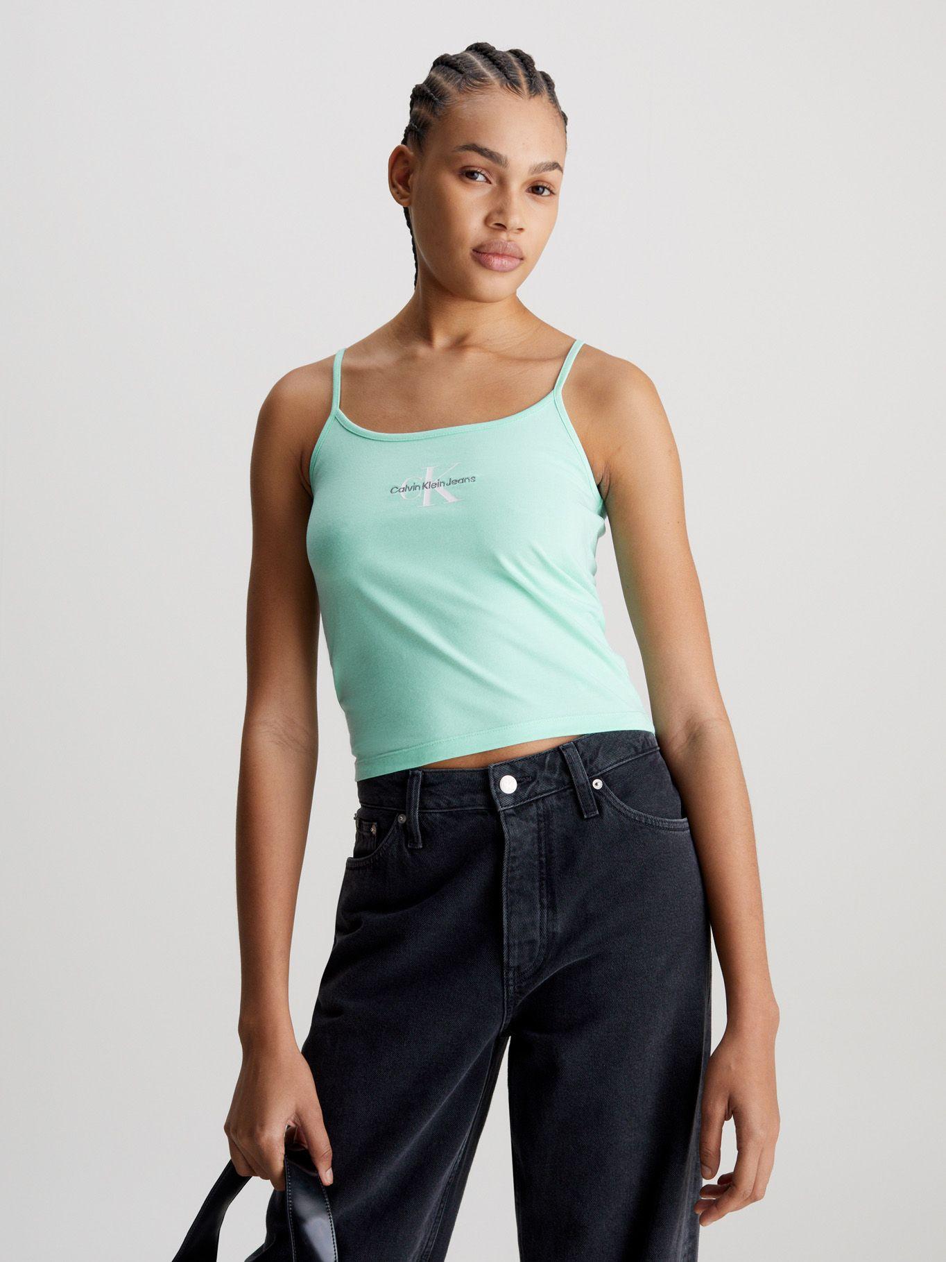 Polera Monologo Strappy Verde Calvin Klein-0
