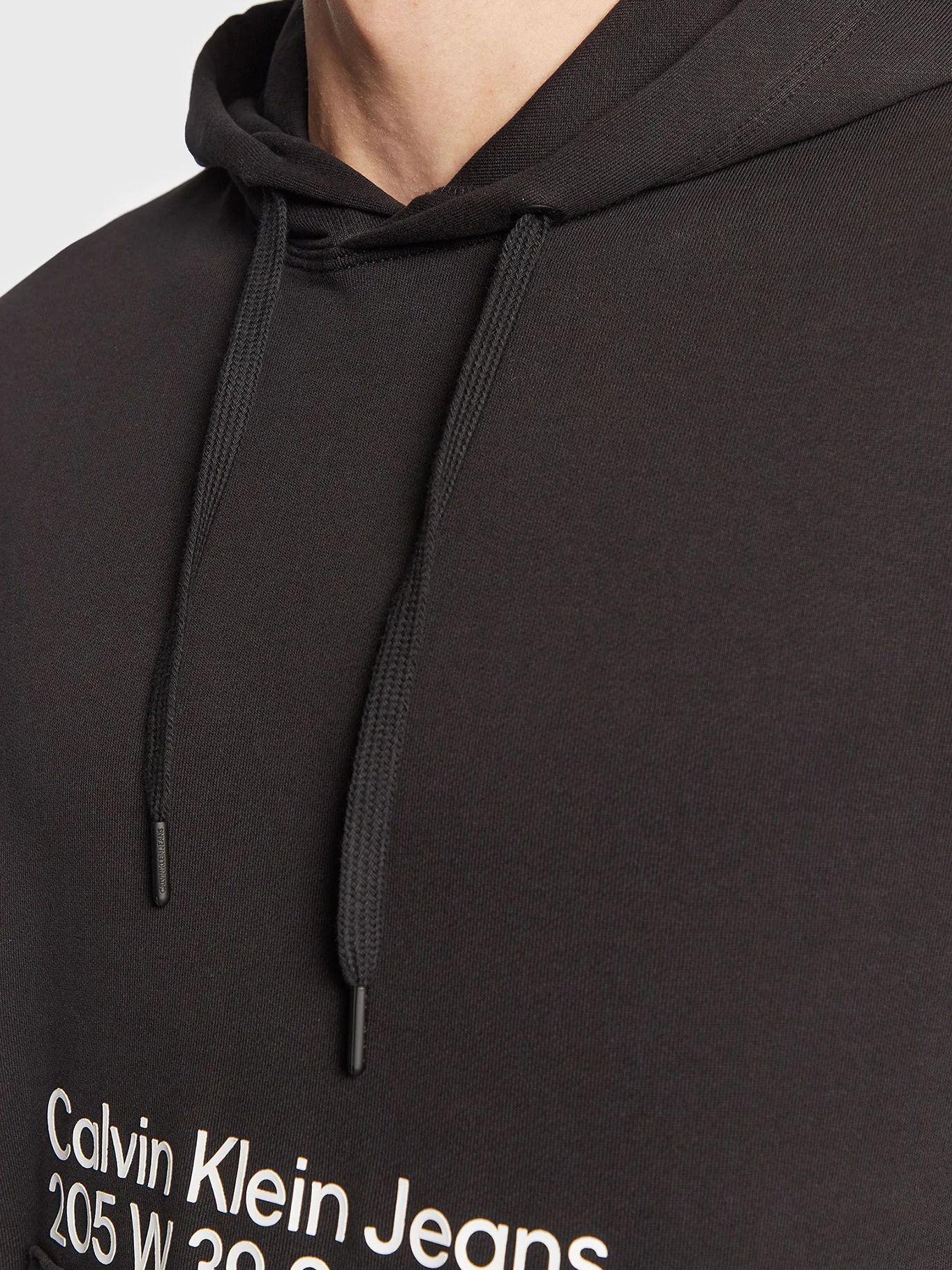 sudadera con cordón y logo estampado Negro Calvin Klein-3