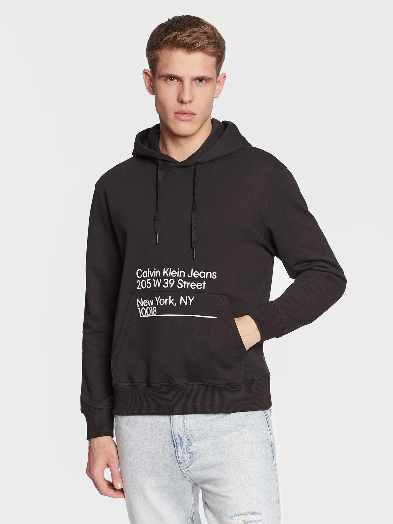 sudadera con cordón y logo estampado Negro Calvin Klein-0