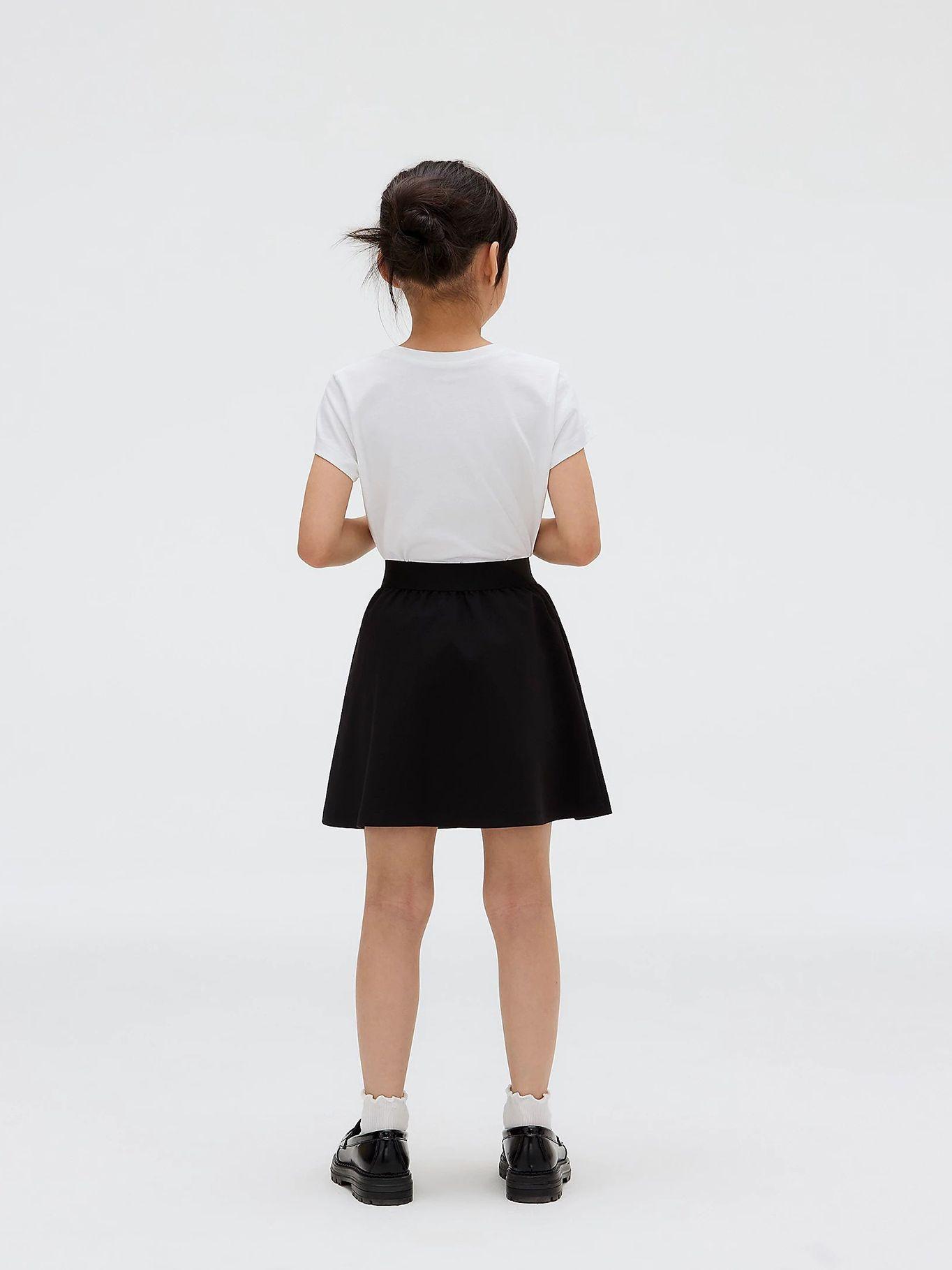 Falda Niña Logo Flare Negro Calvin Klein-1