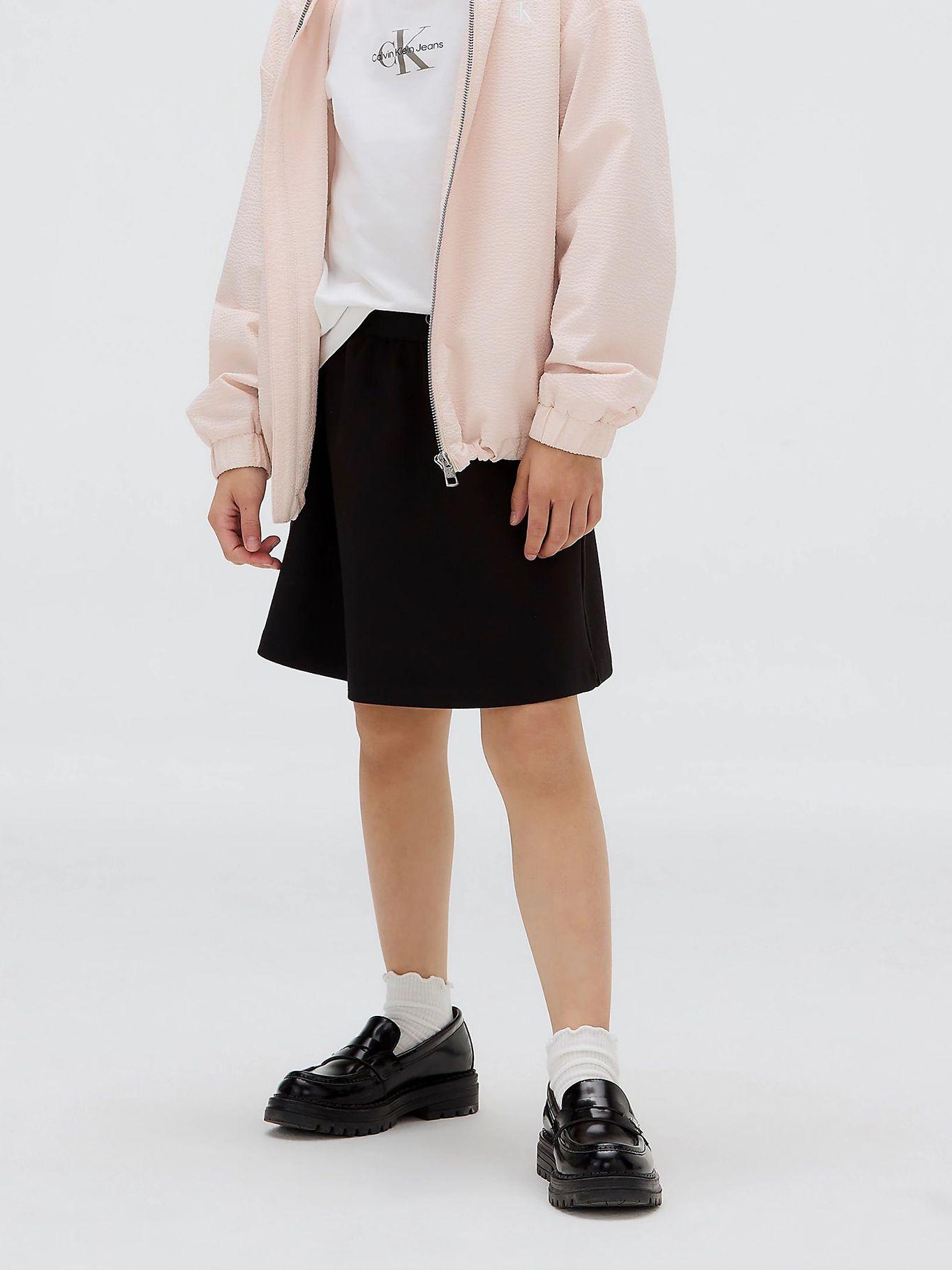 Falda Niña Logo Flare Negro Calvin Klein-3