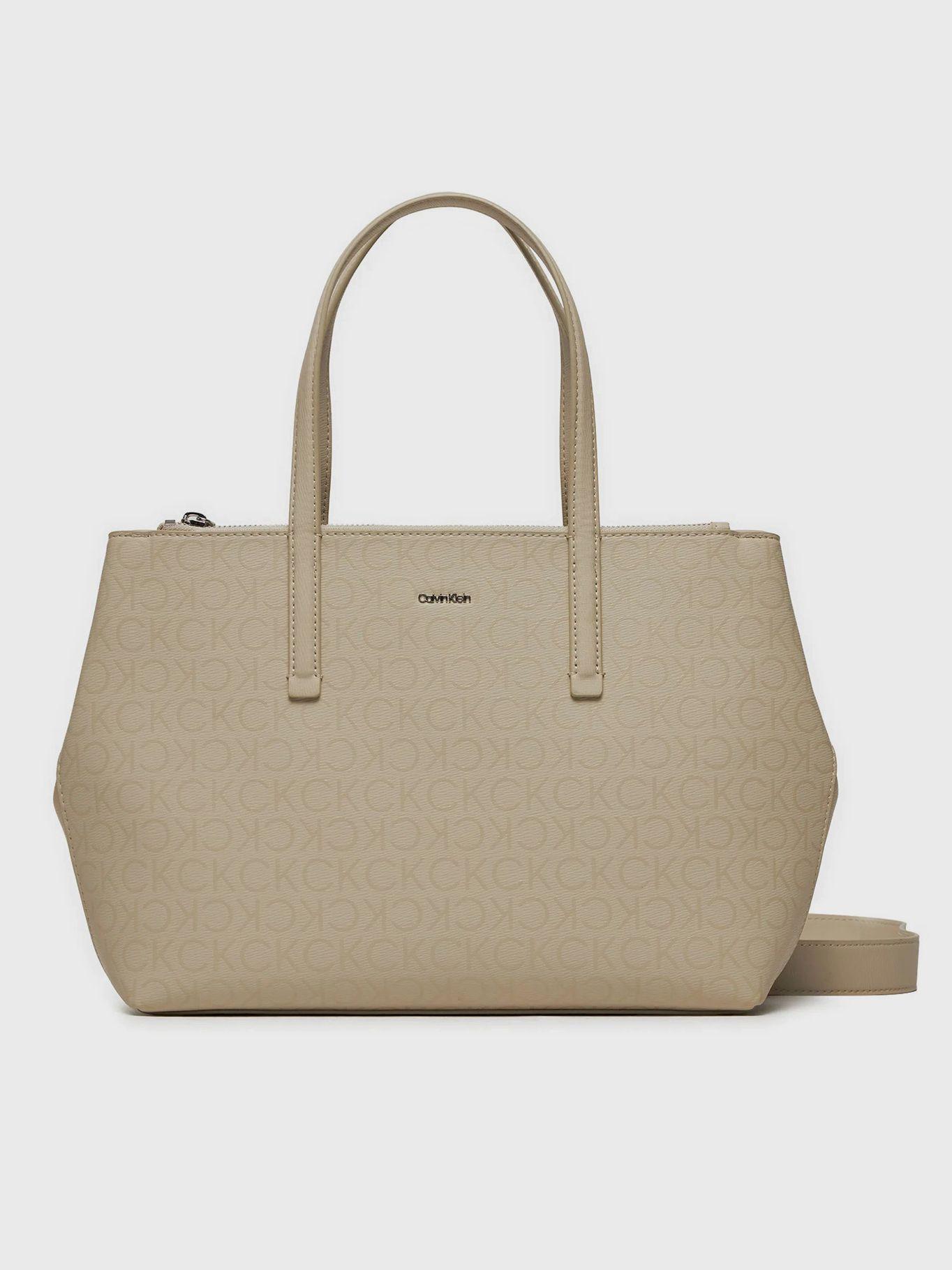Cartera Tote Ck Must Mono Beige Calvin Klein-0
