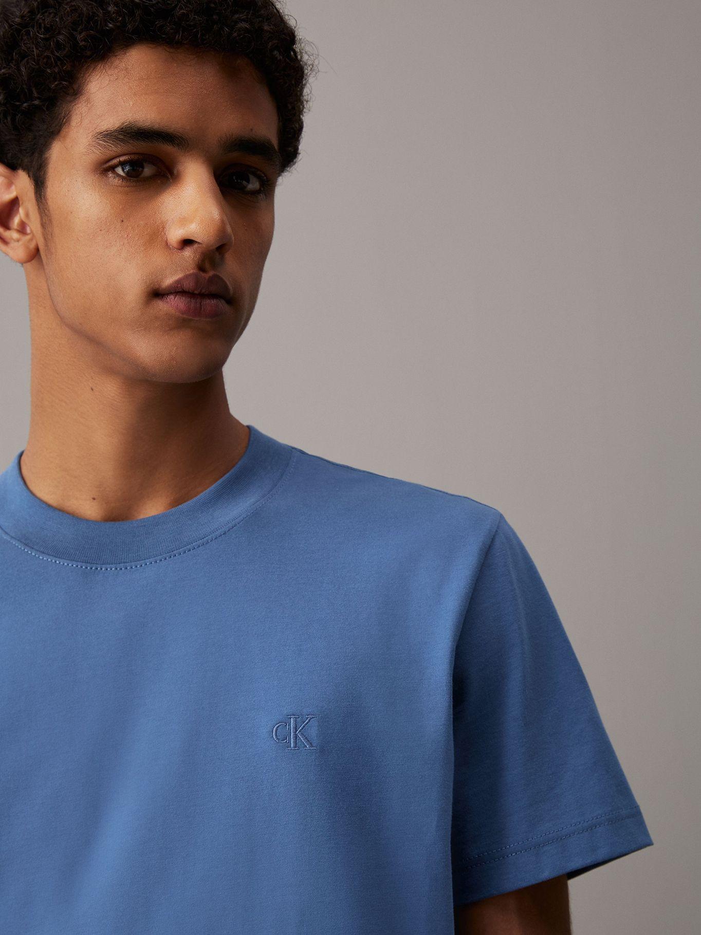 Polera Heavy Regular Azul Calvin Klein-3