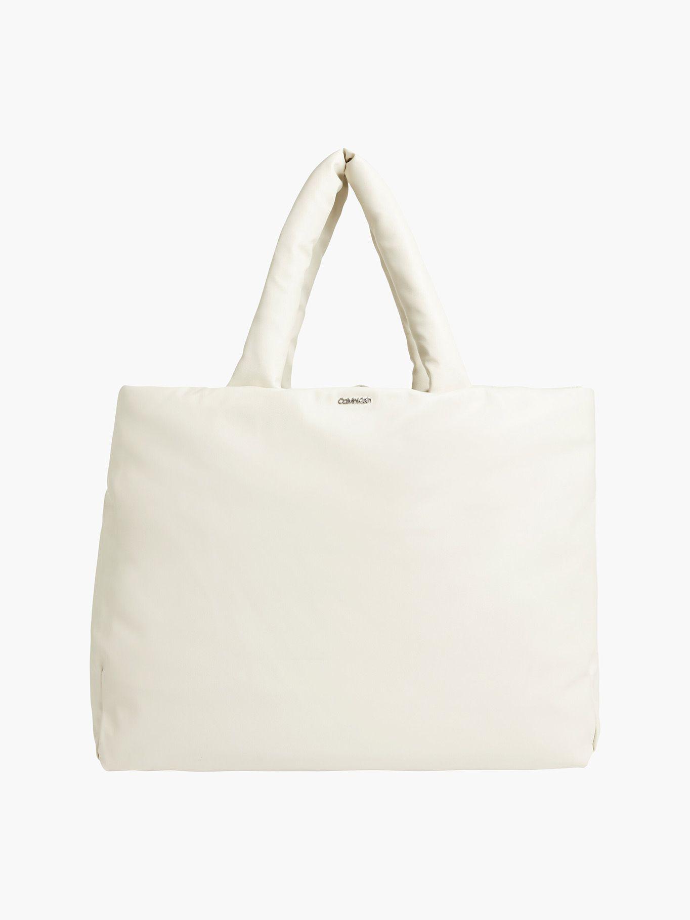 Cartera Puffed Tote Blanco Calvin Klein-1