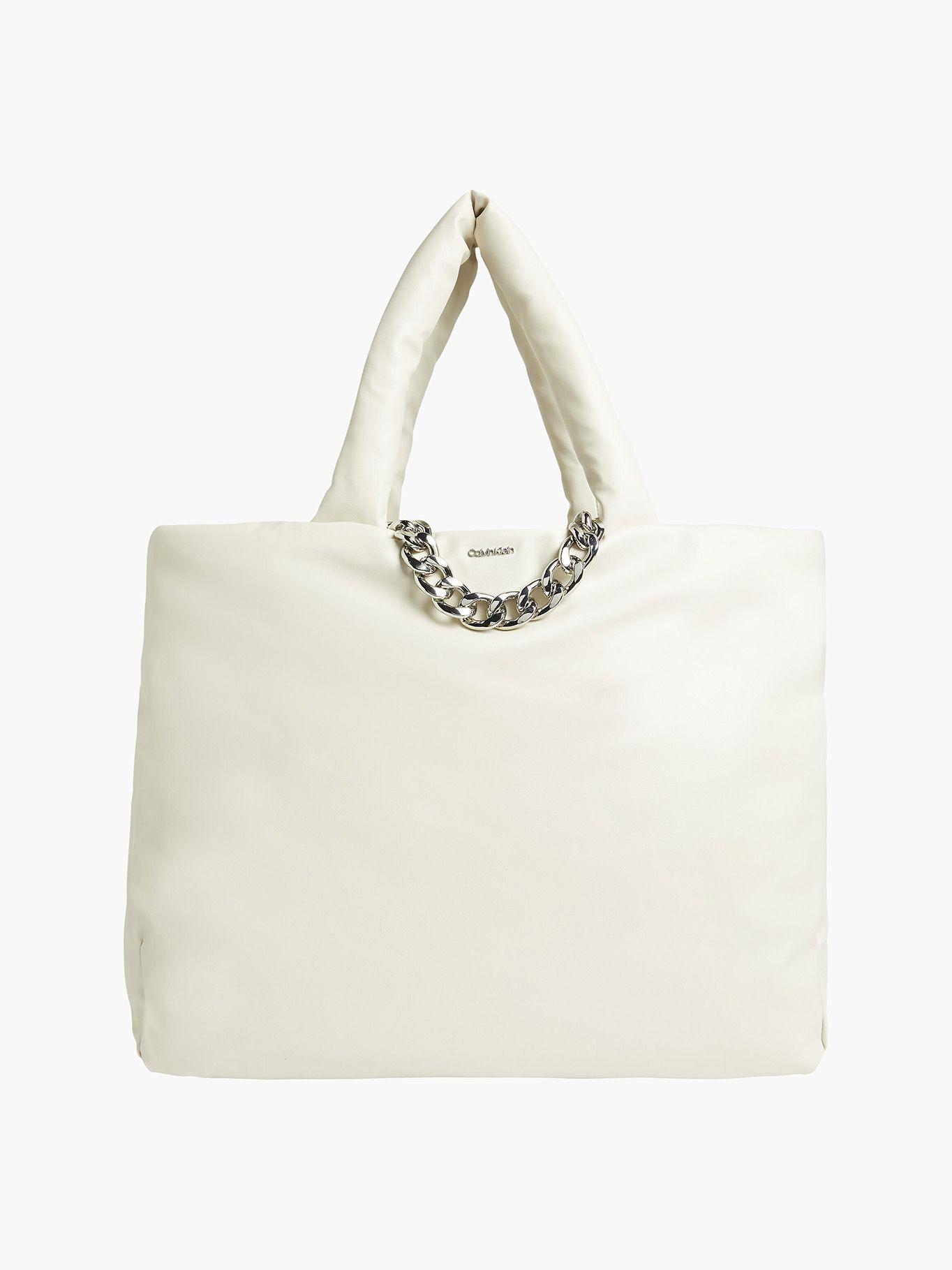 Cartera Puffed Tote Blanco Calvin Klein-0