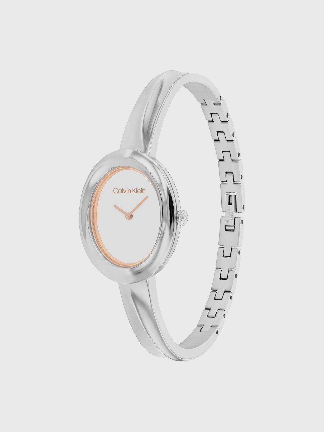 Reloj Contoured Bezel Plateado Calvin Klein-2