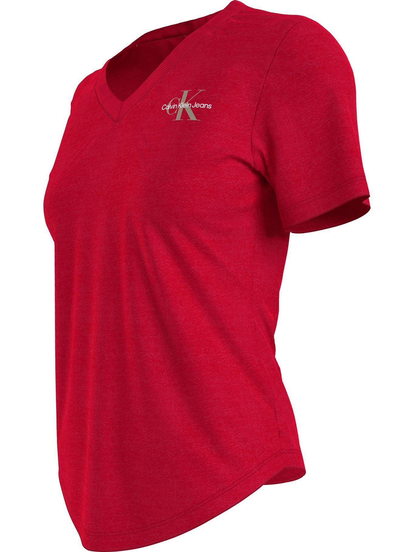 Polera Monogram Logo Slim Rojo Calvin Klein-3