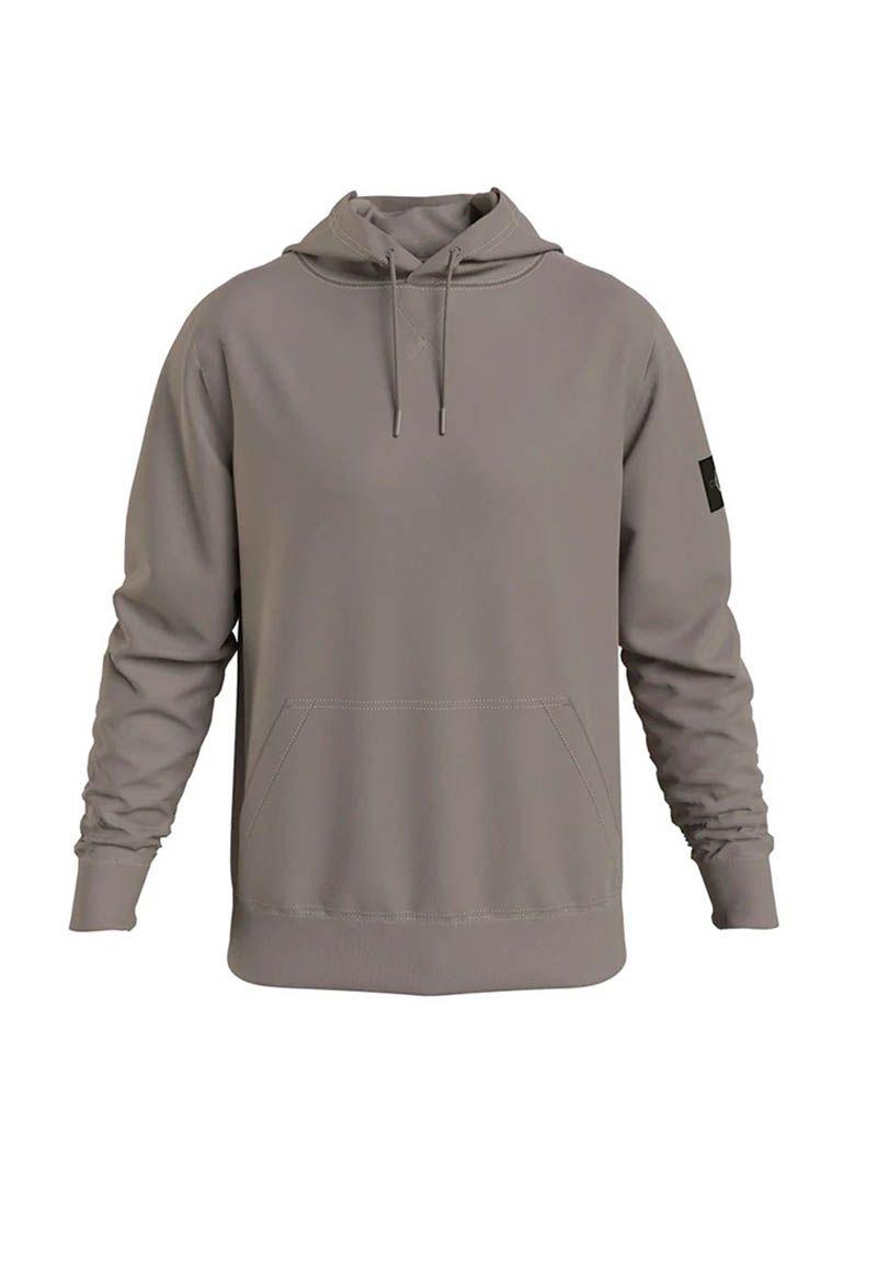 Hoodie Monogram Badge 036 Gris Calvin Klein-0
