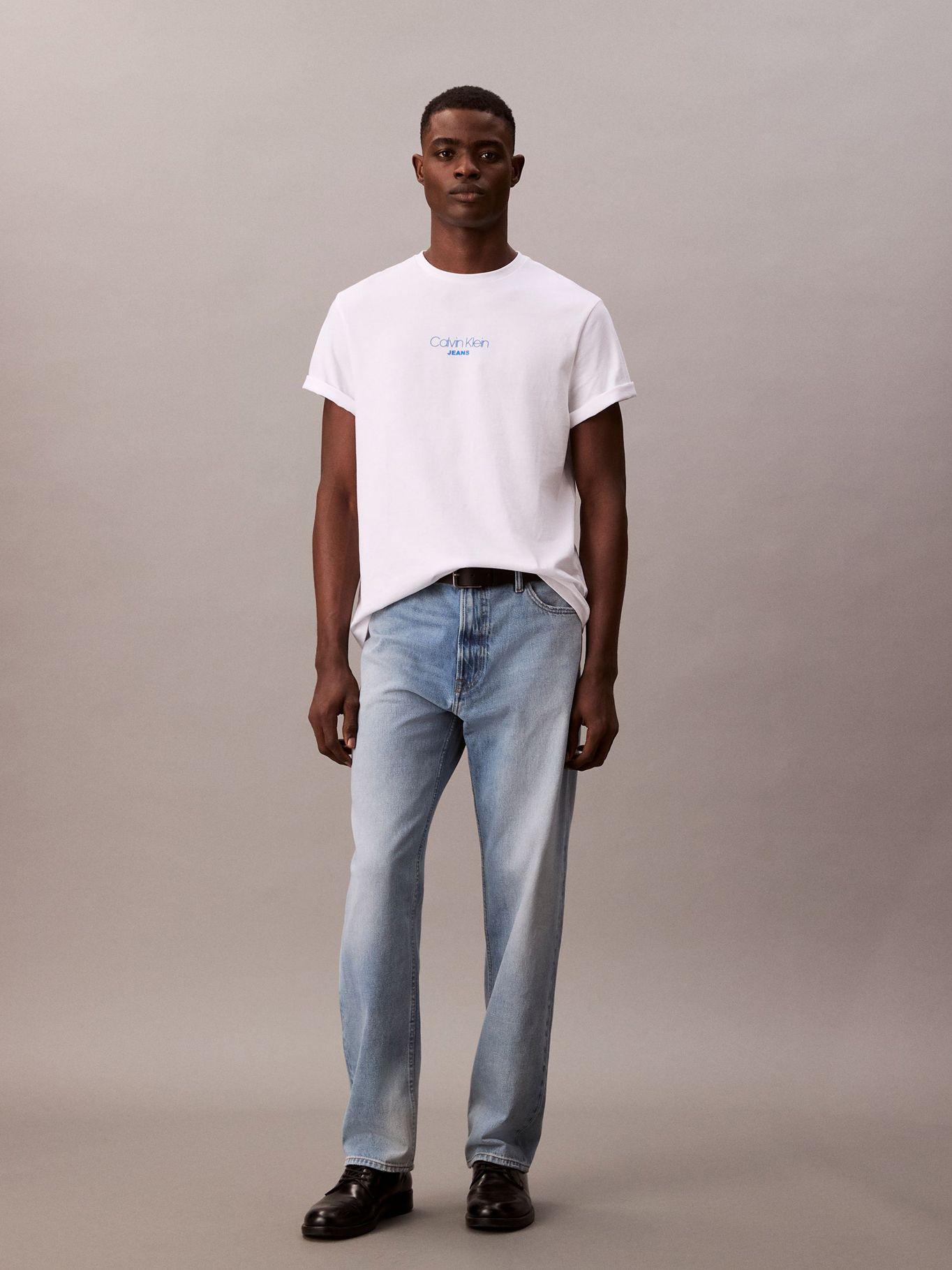 Polera Acid Wash Graphic Blanco Calvin Klein-1