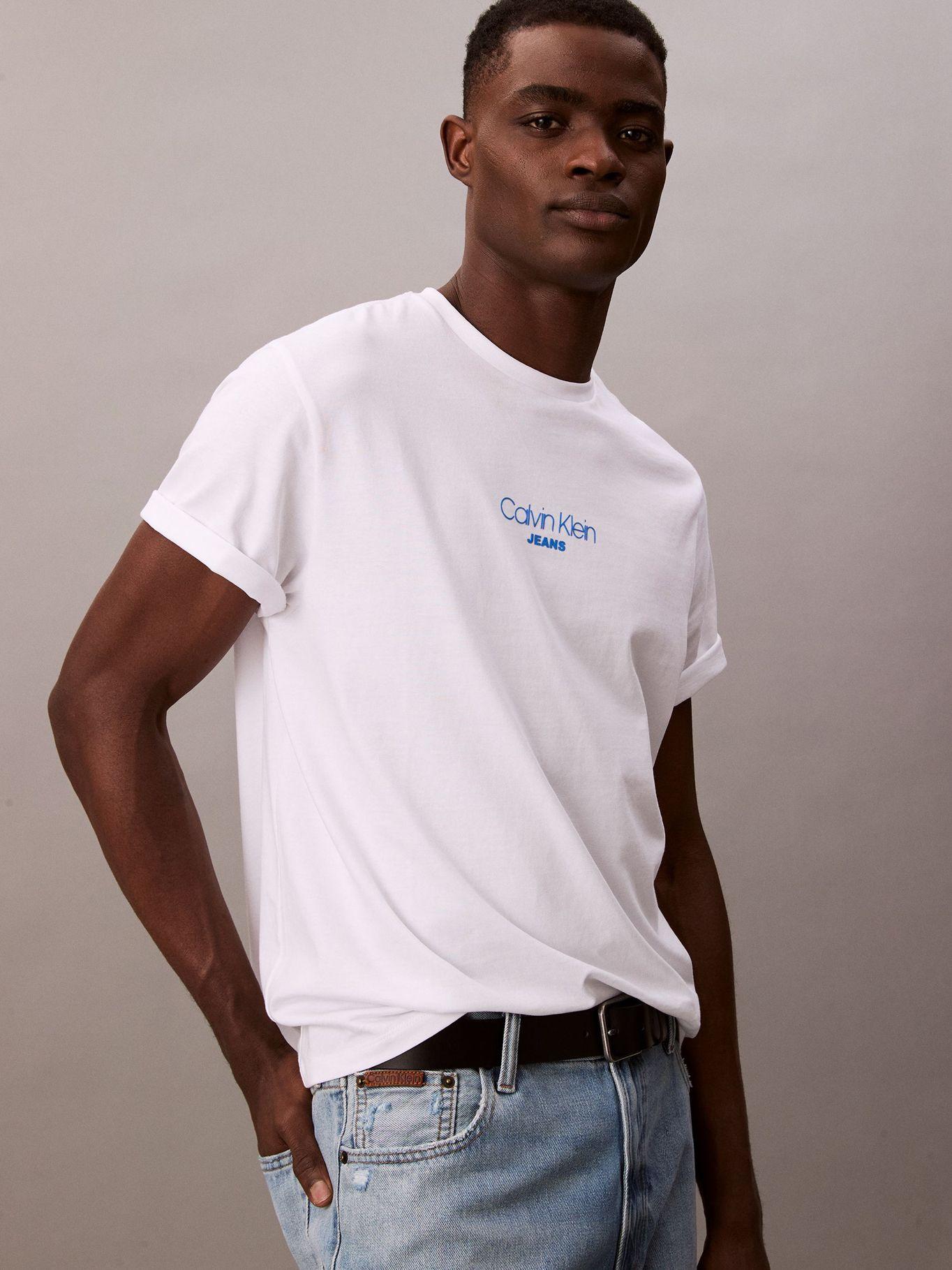 Polera Acid Wash Graphic Blanco Calvin Klein-3