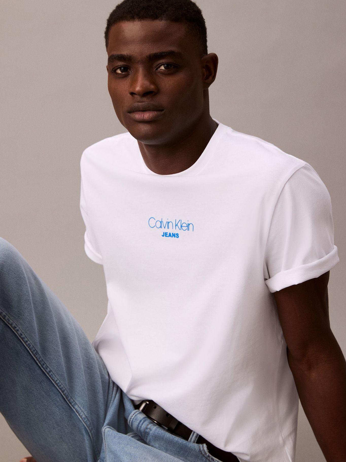 Polera Acid Wash Graphic Blanco Calvin Klein-4