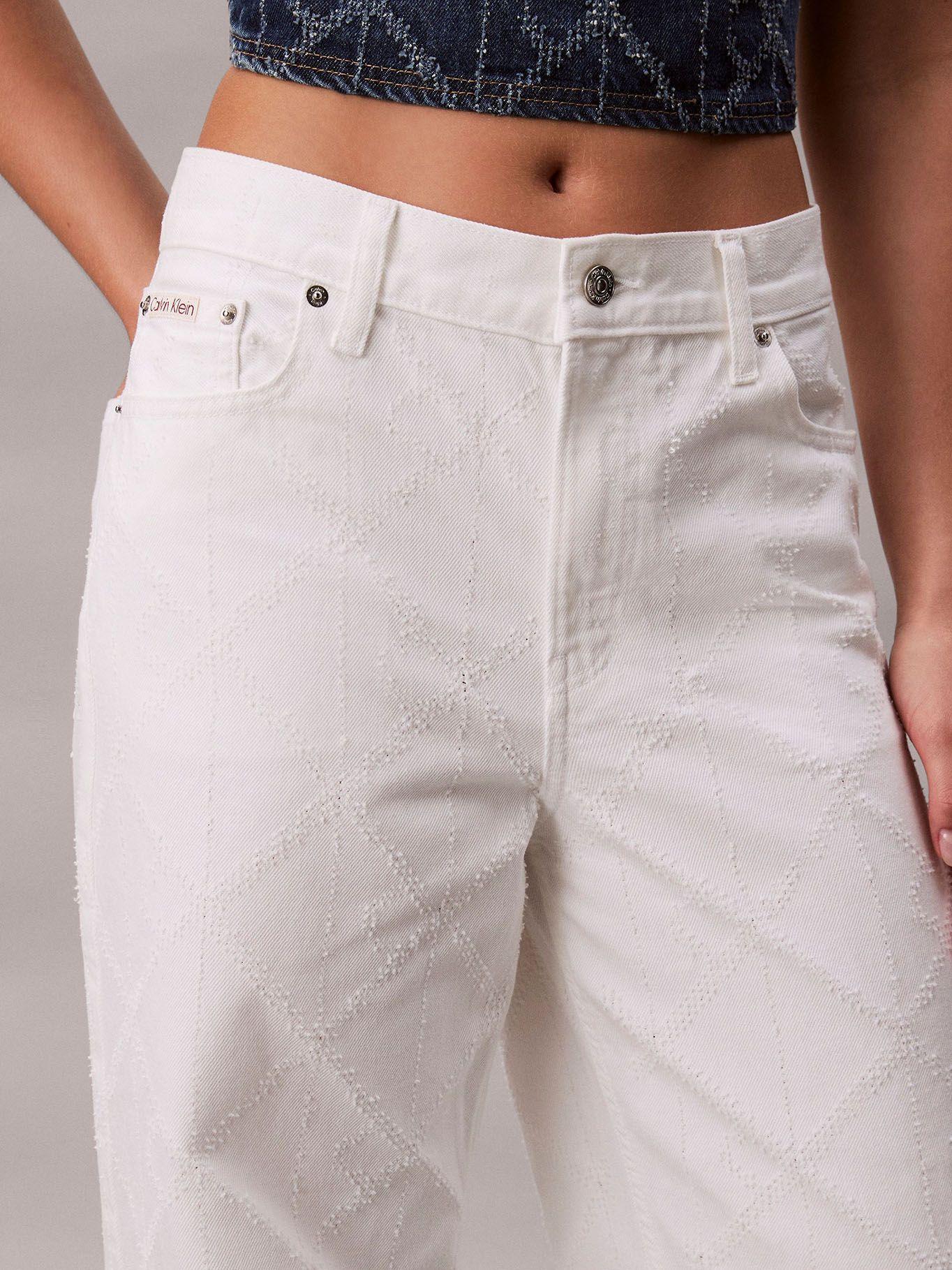 Jeans Baggy de Talle Bajo Blanco Calvin Klein-2