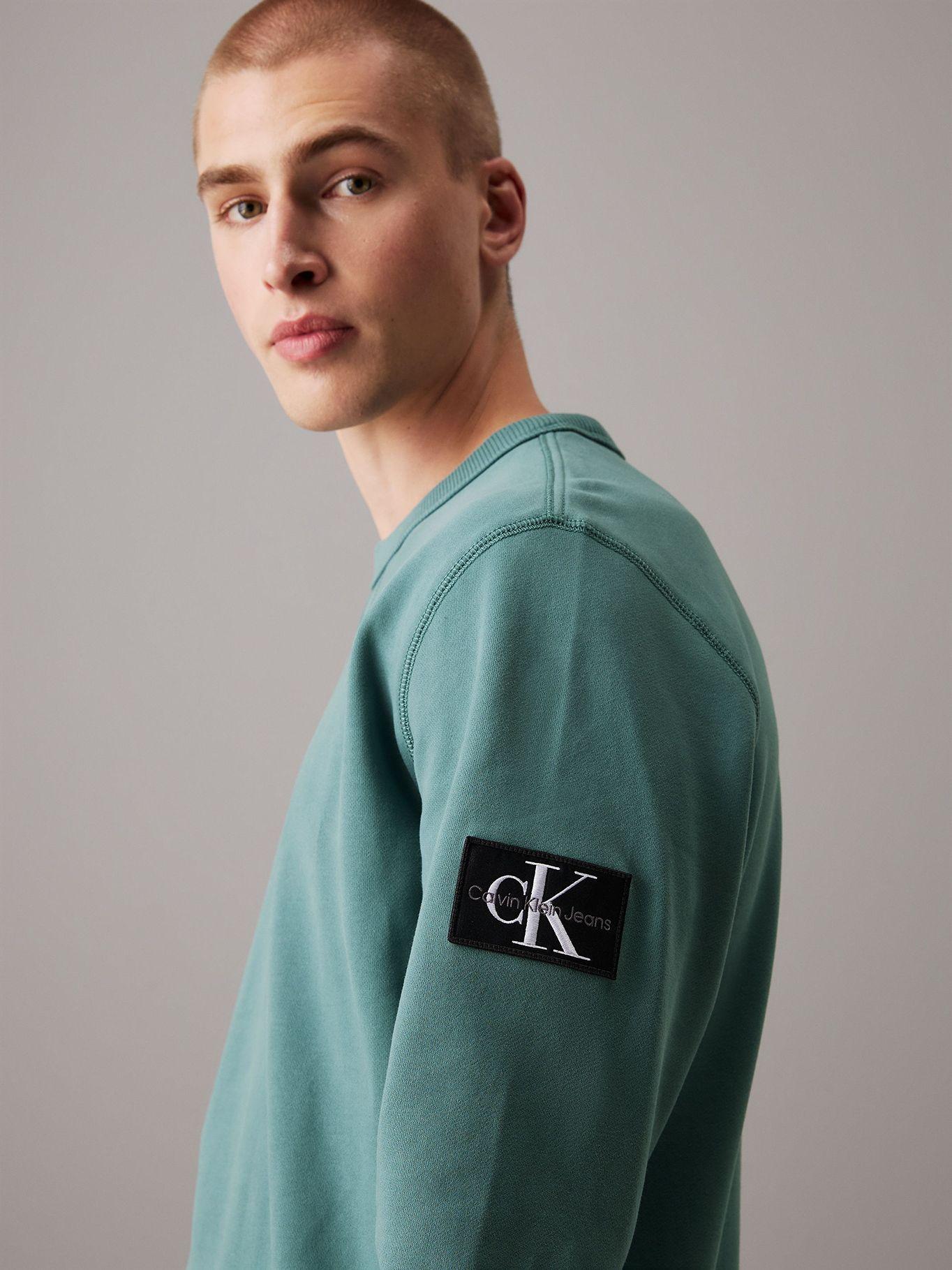 Polerón Badge Crew Neck Verde Calvin Klein-3