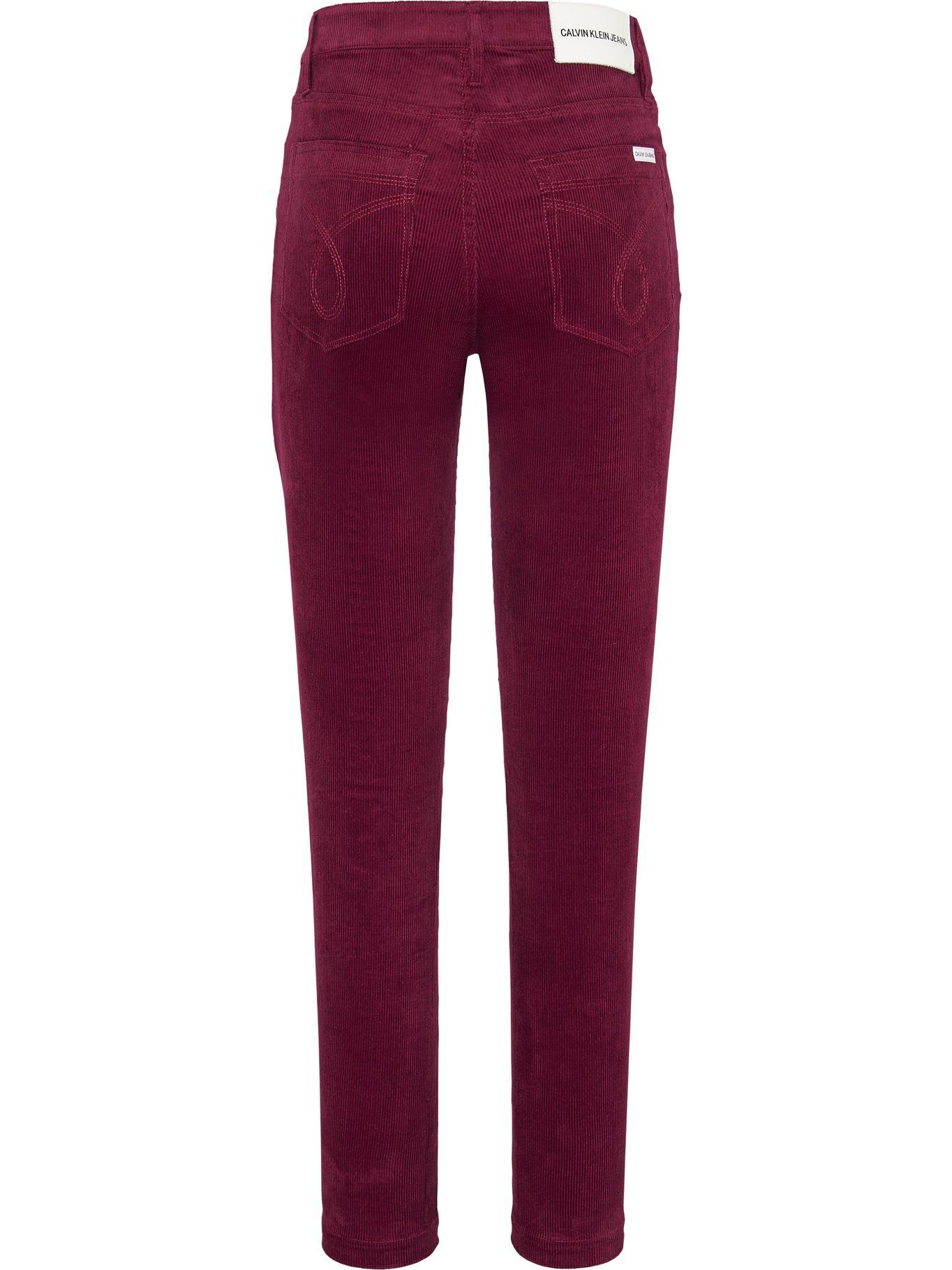Pantalón Corderoy Burdeo Calvin Klein-3