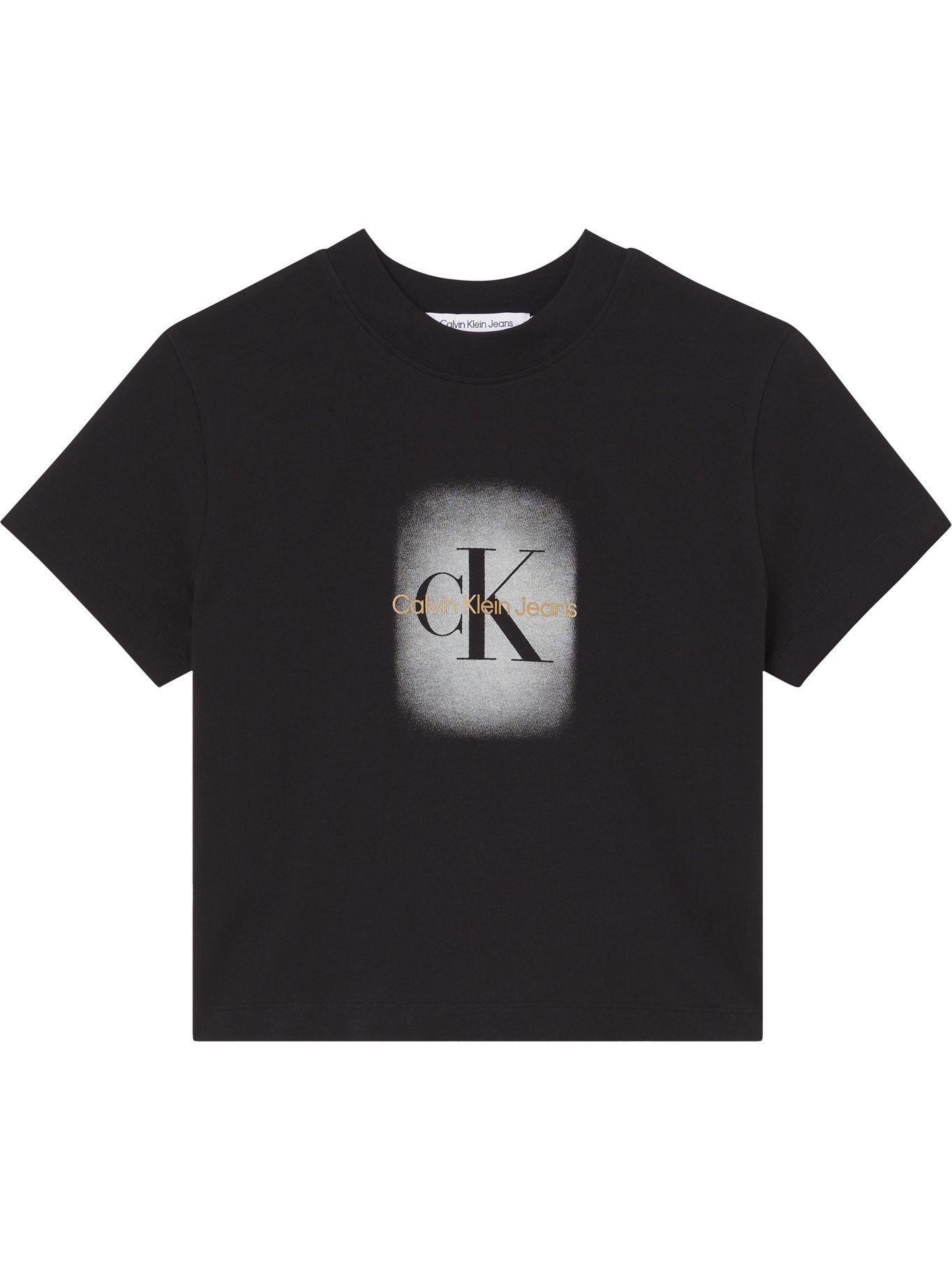 Polera Spray Monologo Negro Calvin Klein-4