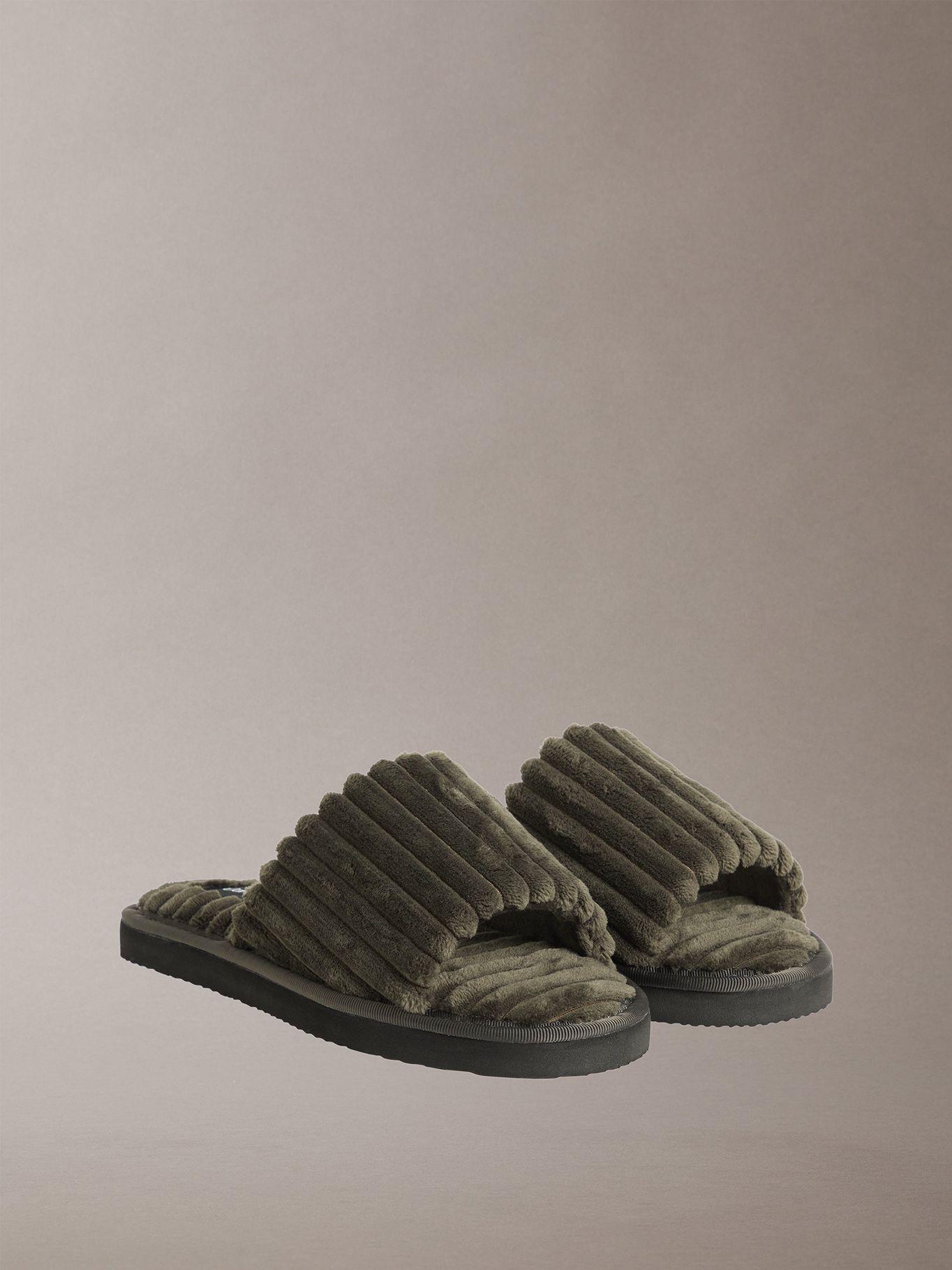 Pantuflas Estilo Corduroy Verde Calvin Klein-0
