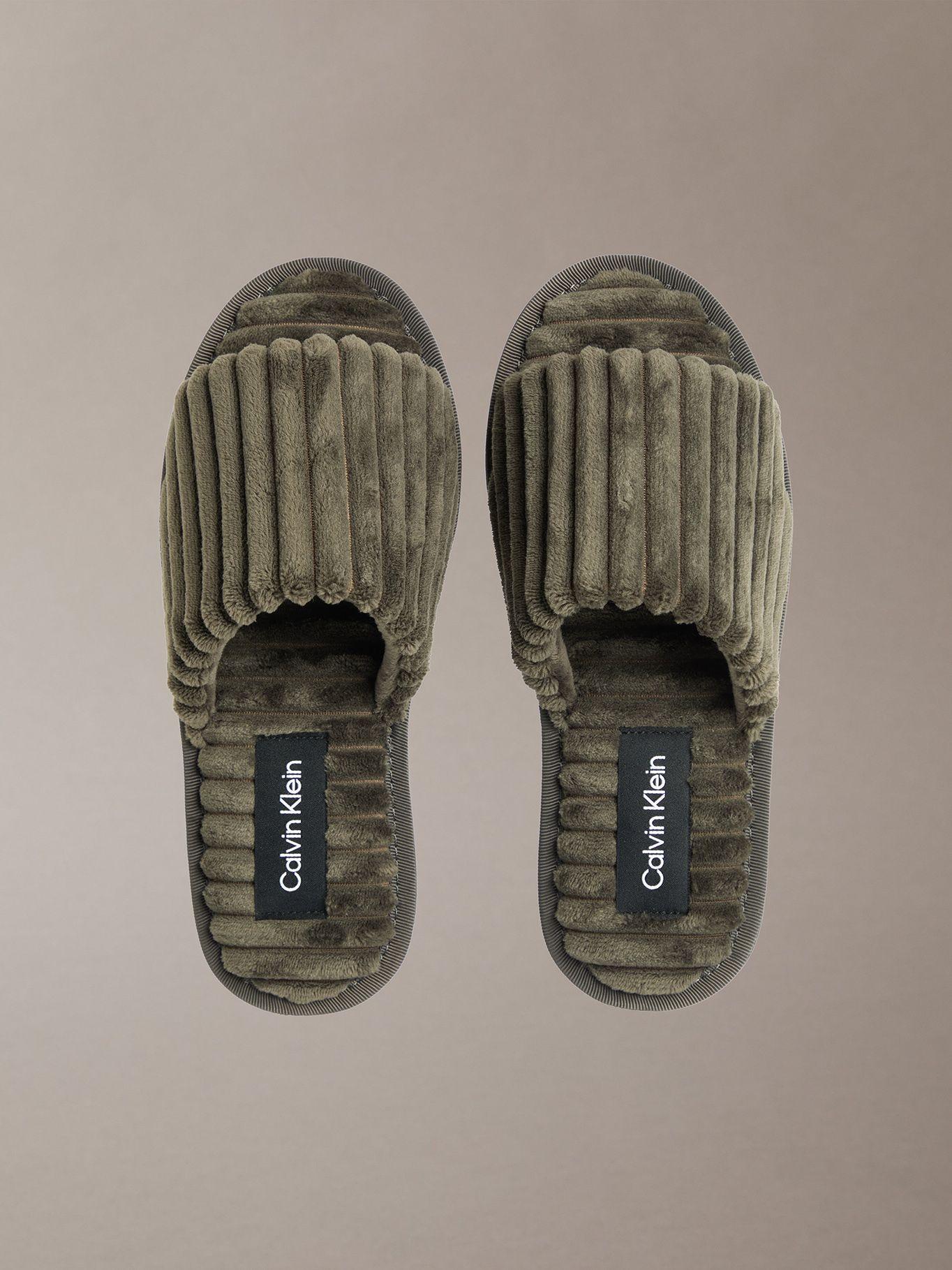 Pantuflas Estilo Corduroy Verde Calvin Klein-2