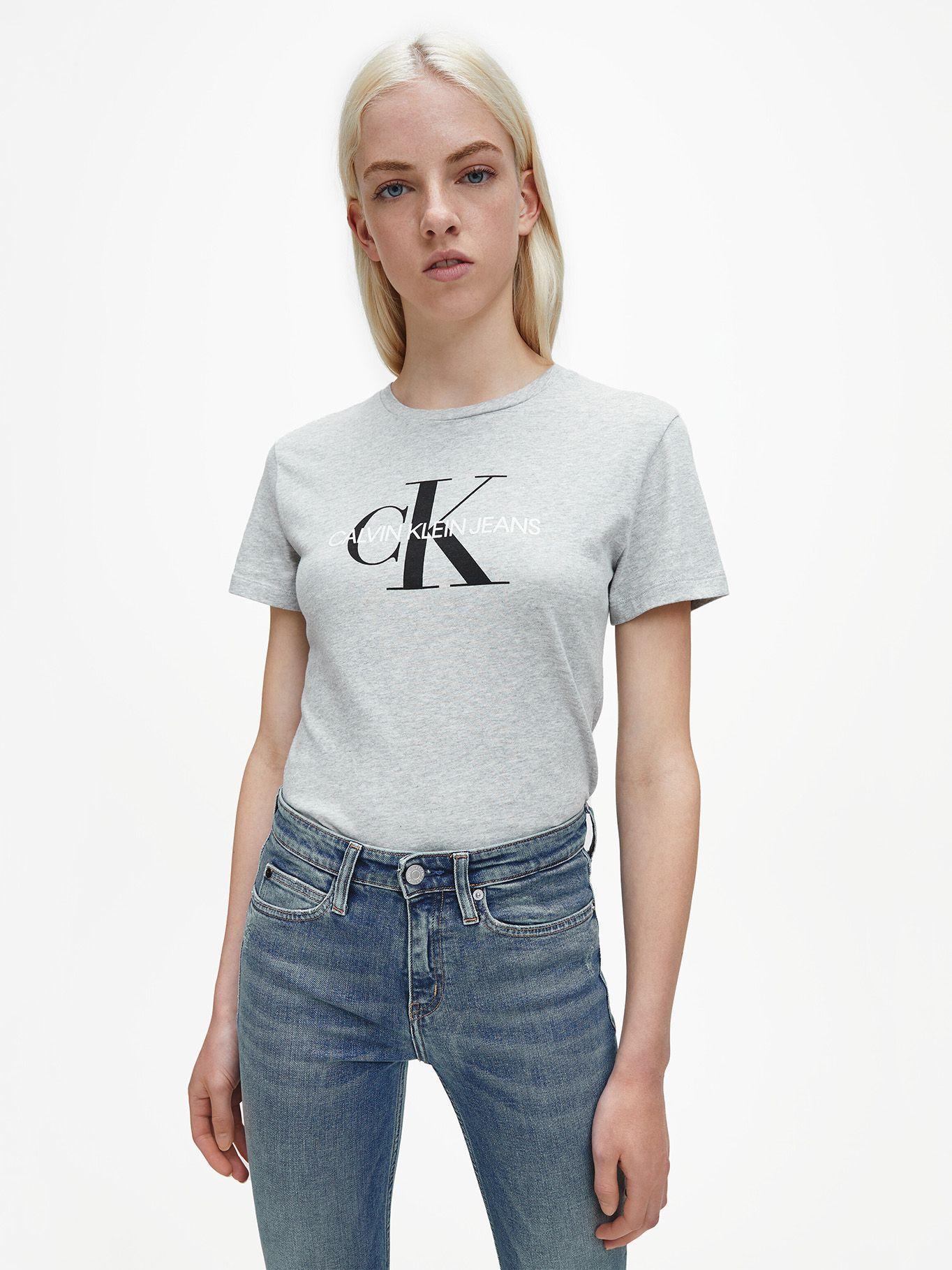 Polera Core Monogram Gris Calvin Klein-0
