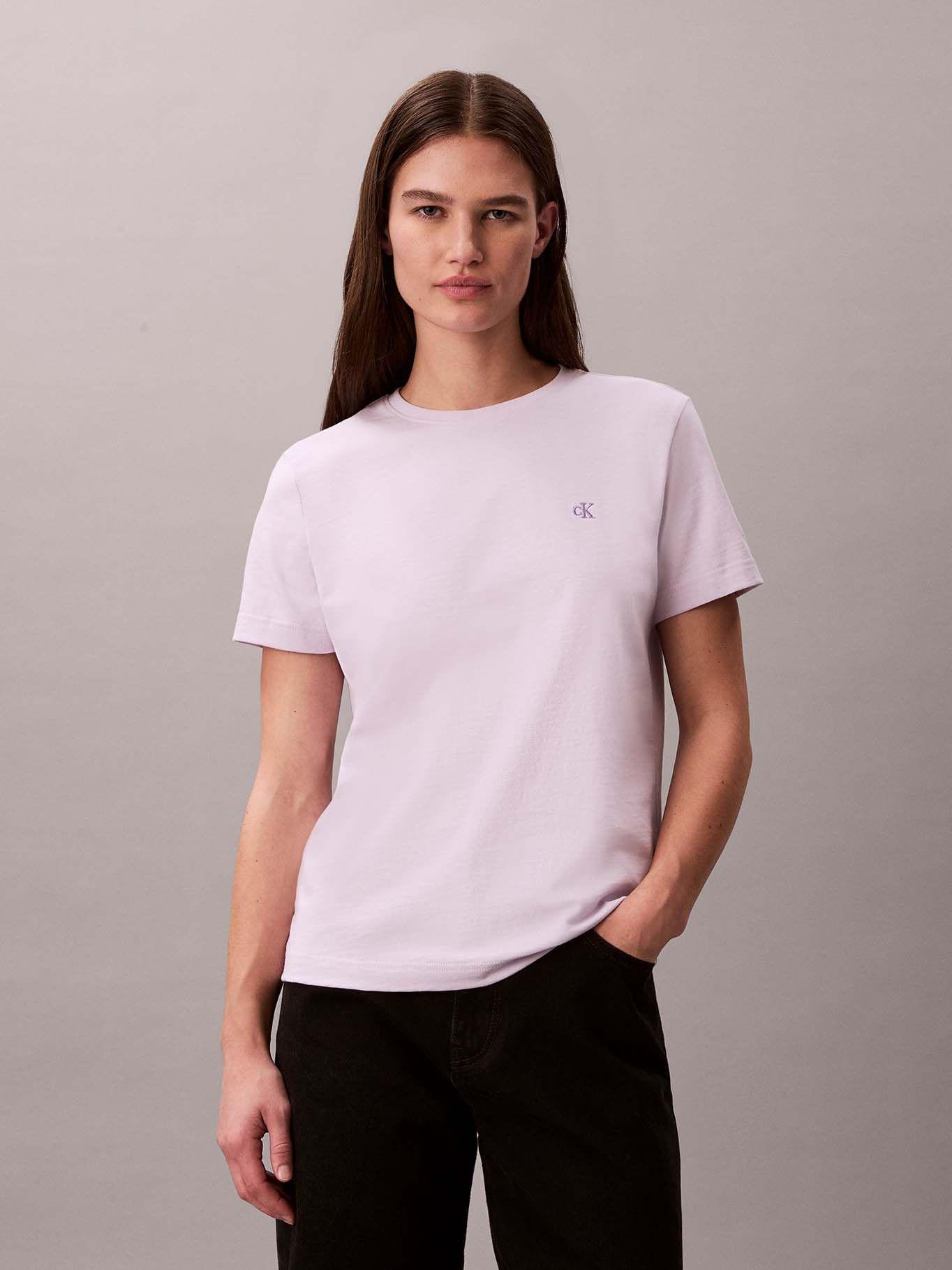 Polera de Algodón con Logo de Archive Lila Calvin Klein-0
