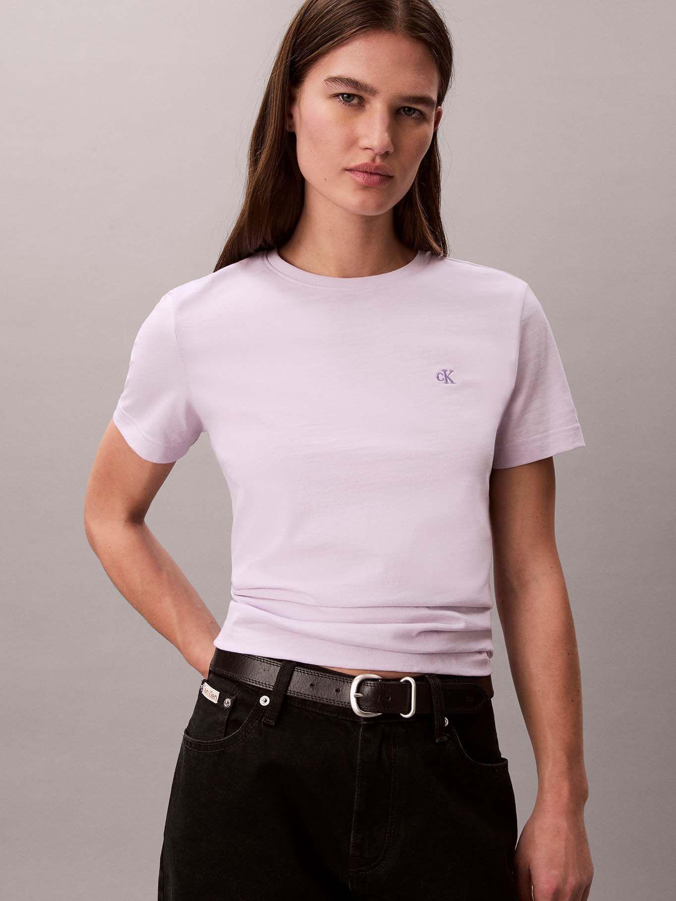 Polera de Algodón con Logo de Archive Lila Calvin Klein-3