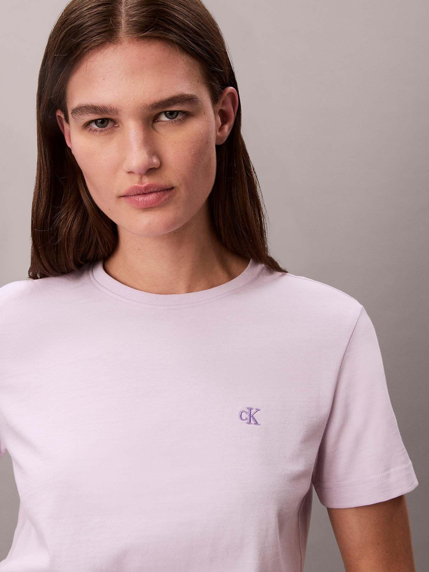 Polera de Algodón con Logo de Archive Lila Calvin Klein-4
