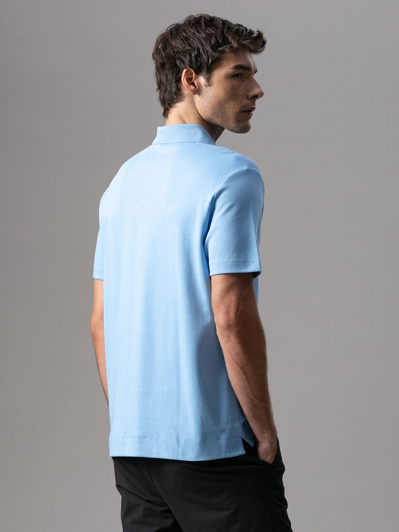 Polo de Algodón Interlock Celeste Calvin Klein-2