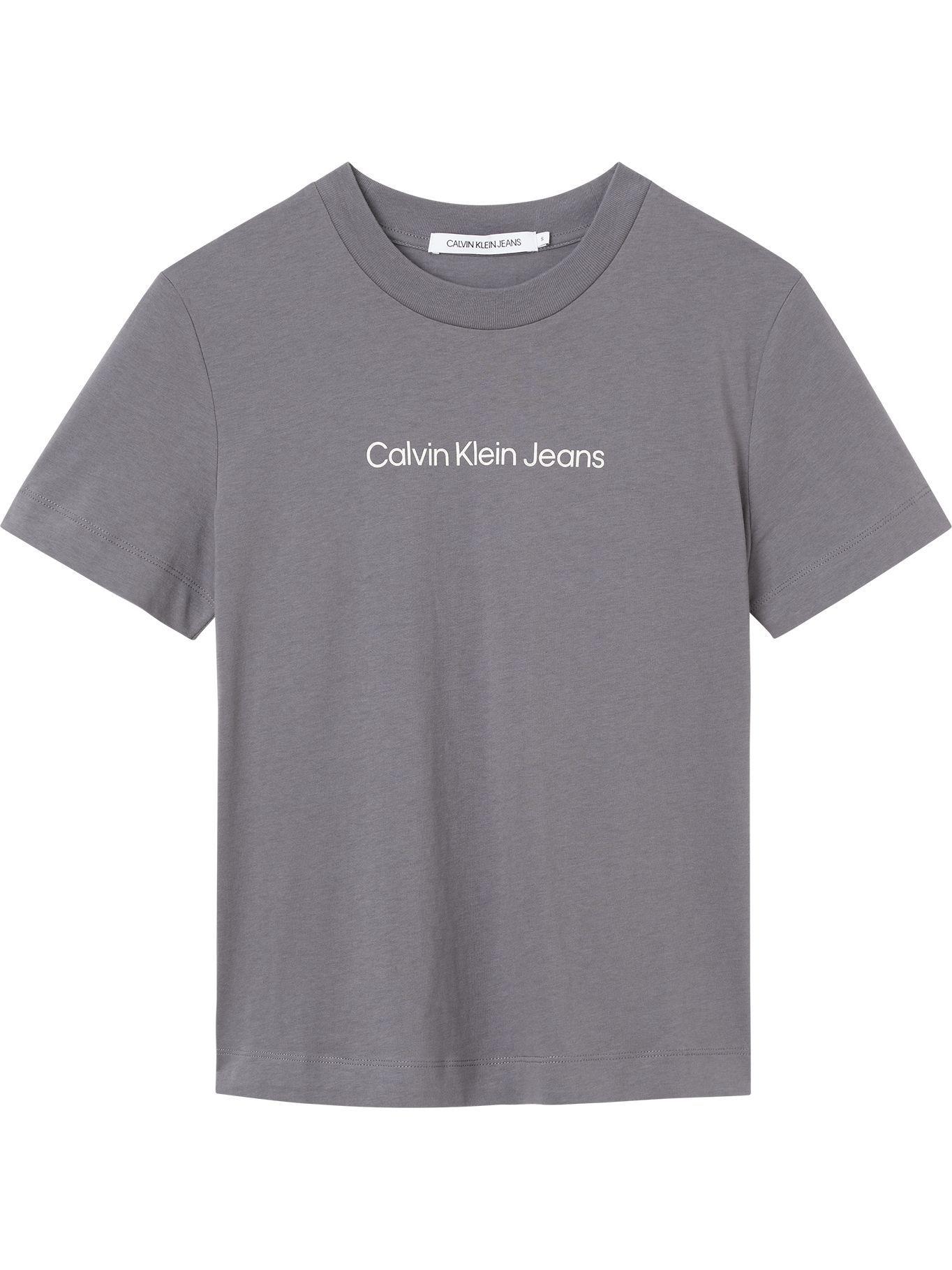 Polera Shrunken Gris 713 Calvin Klein-0