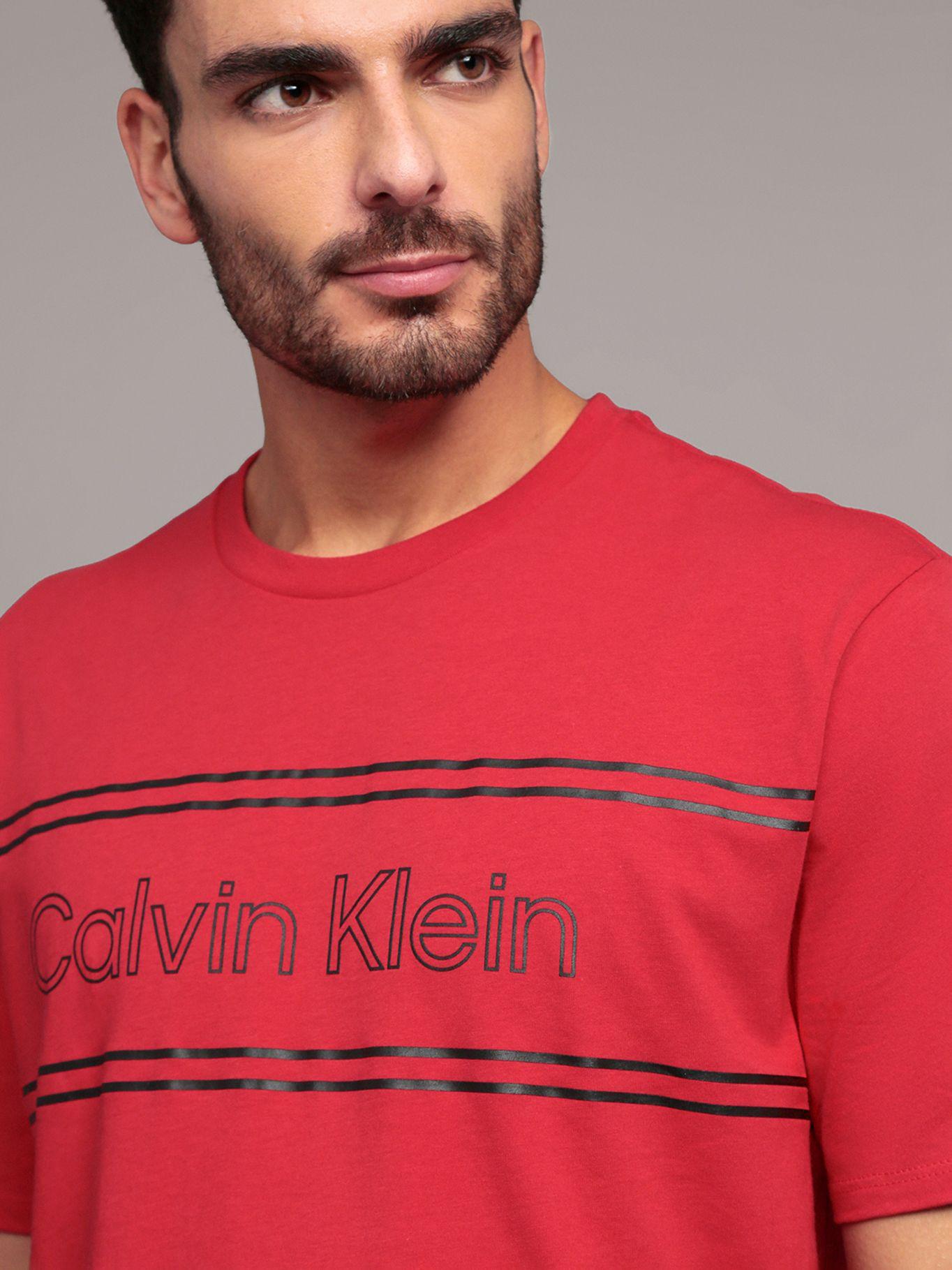 Polera Outline Boxed Rojo Calvin Klein-4