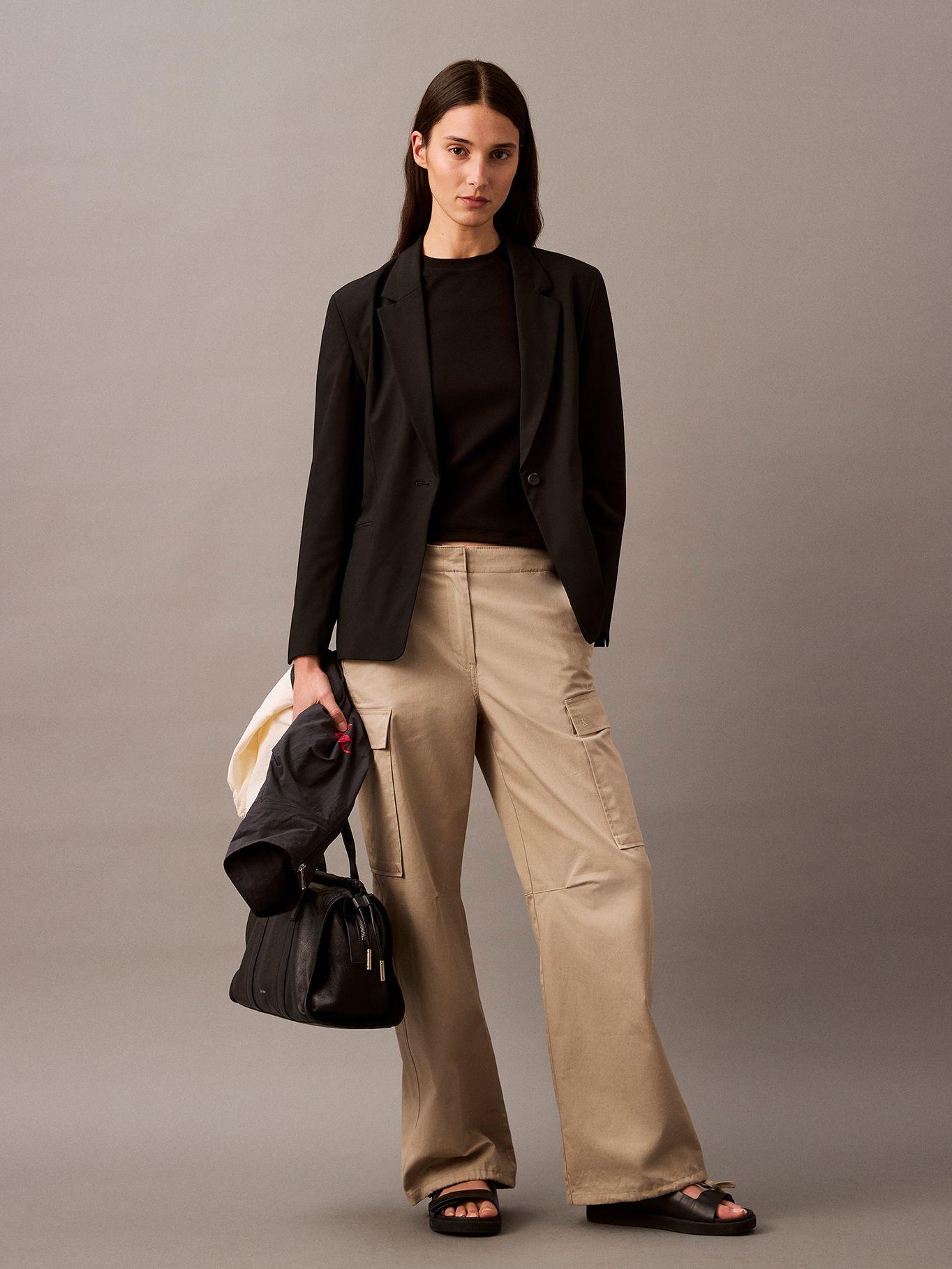 Polera Refined Cotton Relaxed Negro Calvin Klein-1