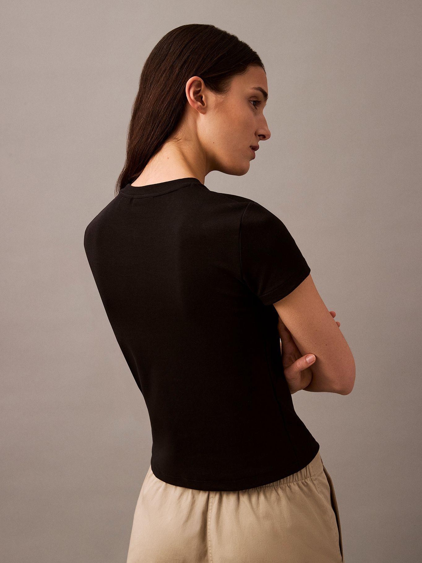 Polera Refined Cotton Relaxed Negro Calvin Klein-2