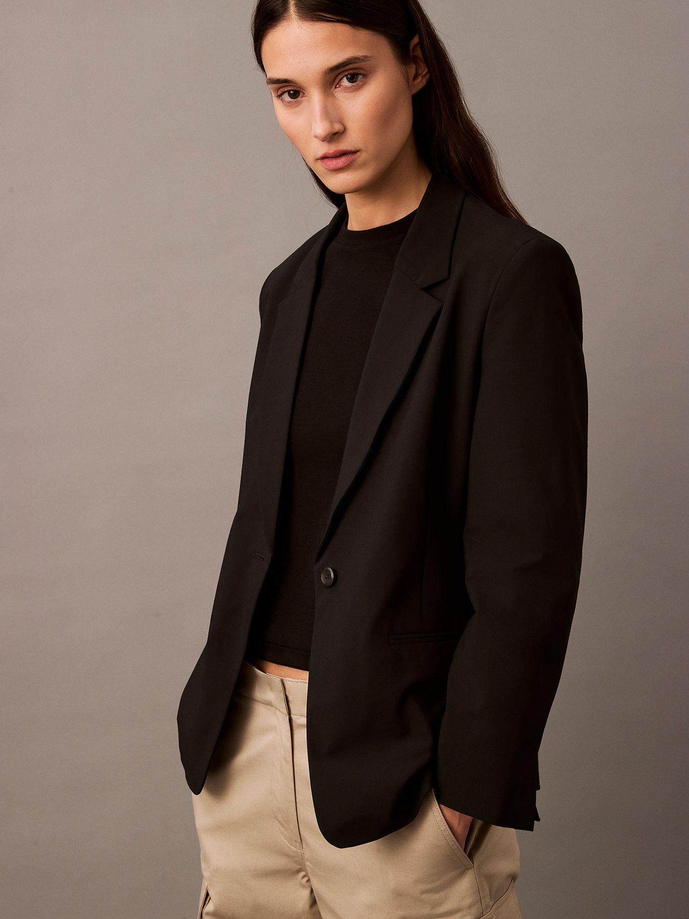 Polera Refined Cotton Relaxed Negro Calvin Klein-5