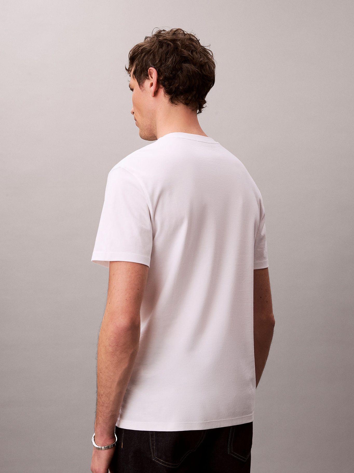 Polera de Supima Logo Bordado Blanco Calvin Klein-2