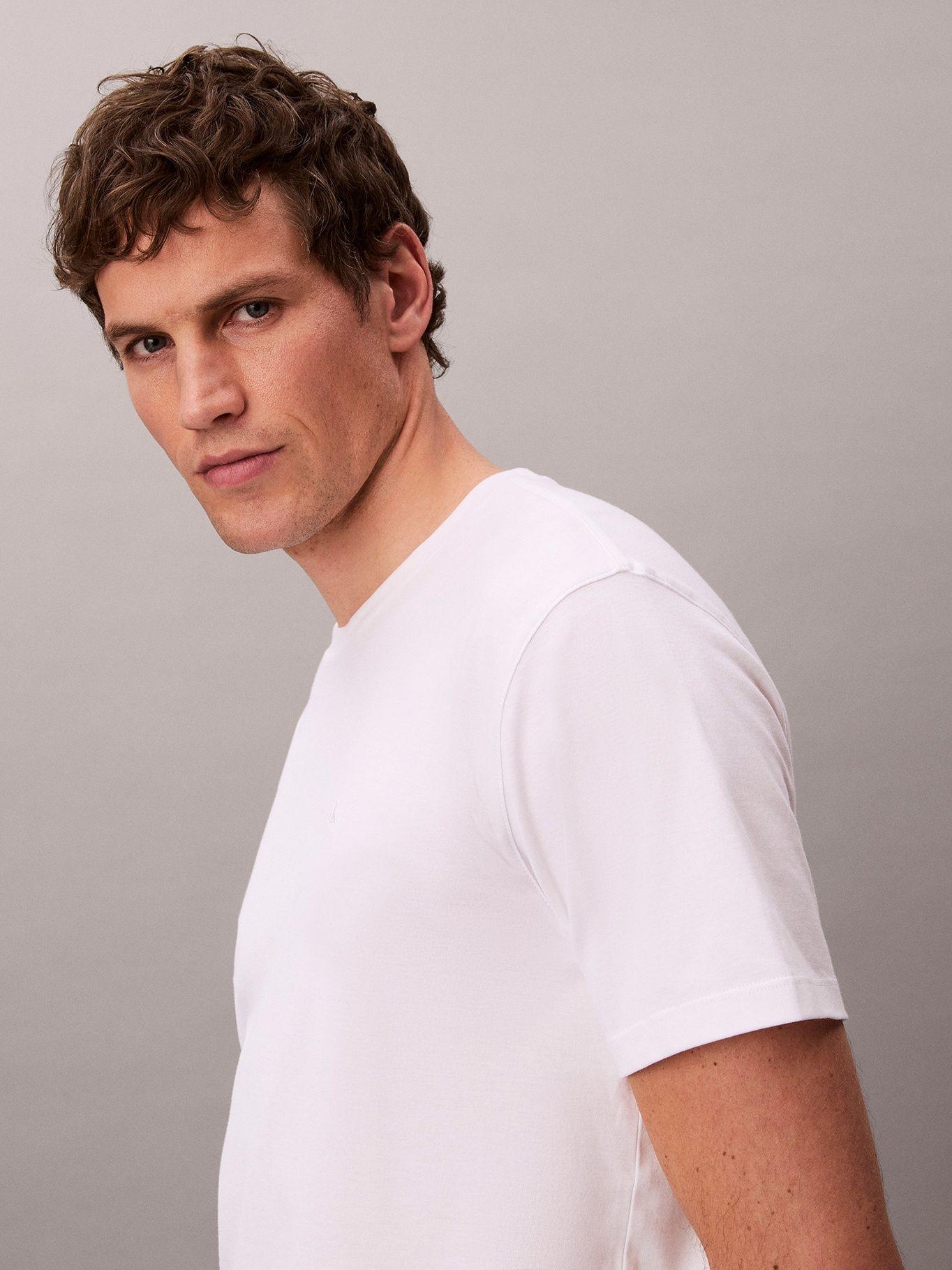 Polera de Supima Logo Bordado Blanco Calvin Klein-4