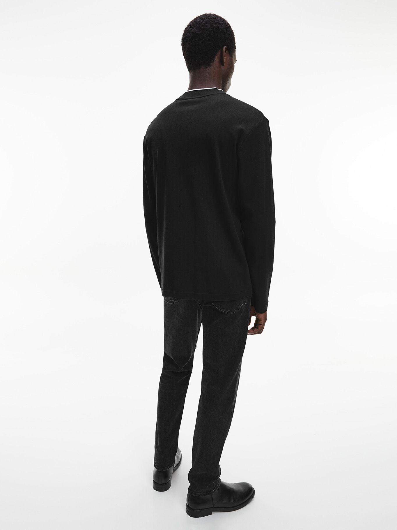 Polera LS Center Logo Negro Calvin Klein-2