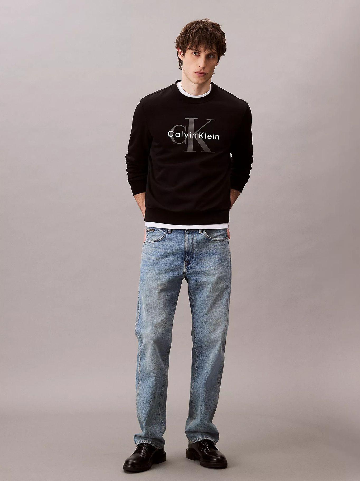 Polerón Fleece con Monograma Negro Calvin Klein-1
