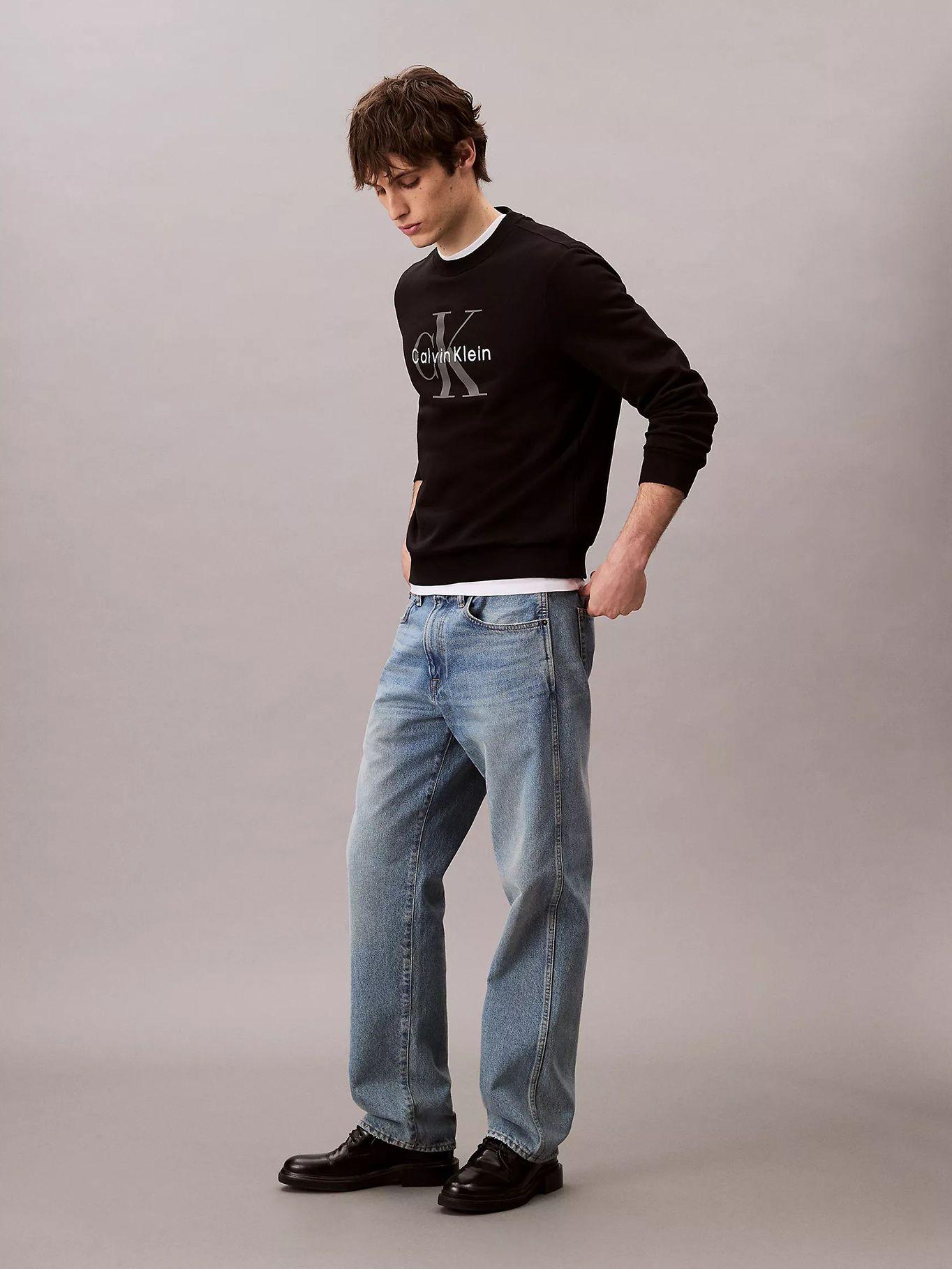 Polerón Fleece con Monograma Negro Calvin Klein-3