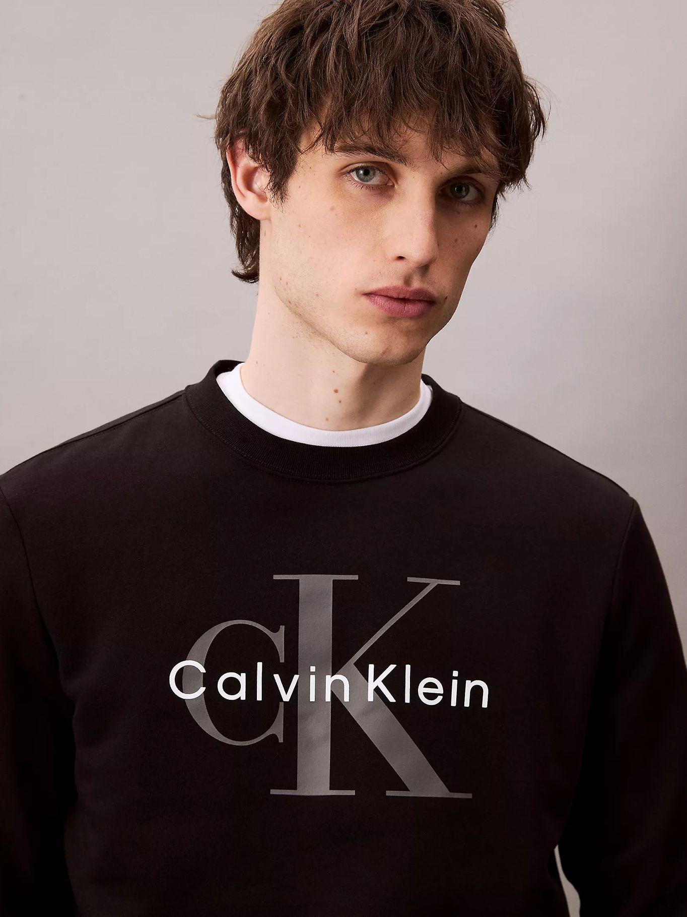 Polerón Fleece con Monograma Negro Calvin Klein-4