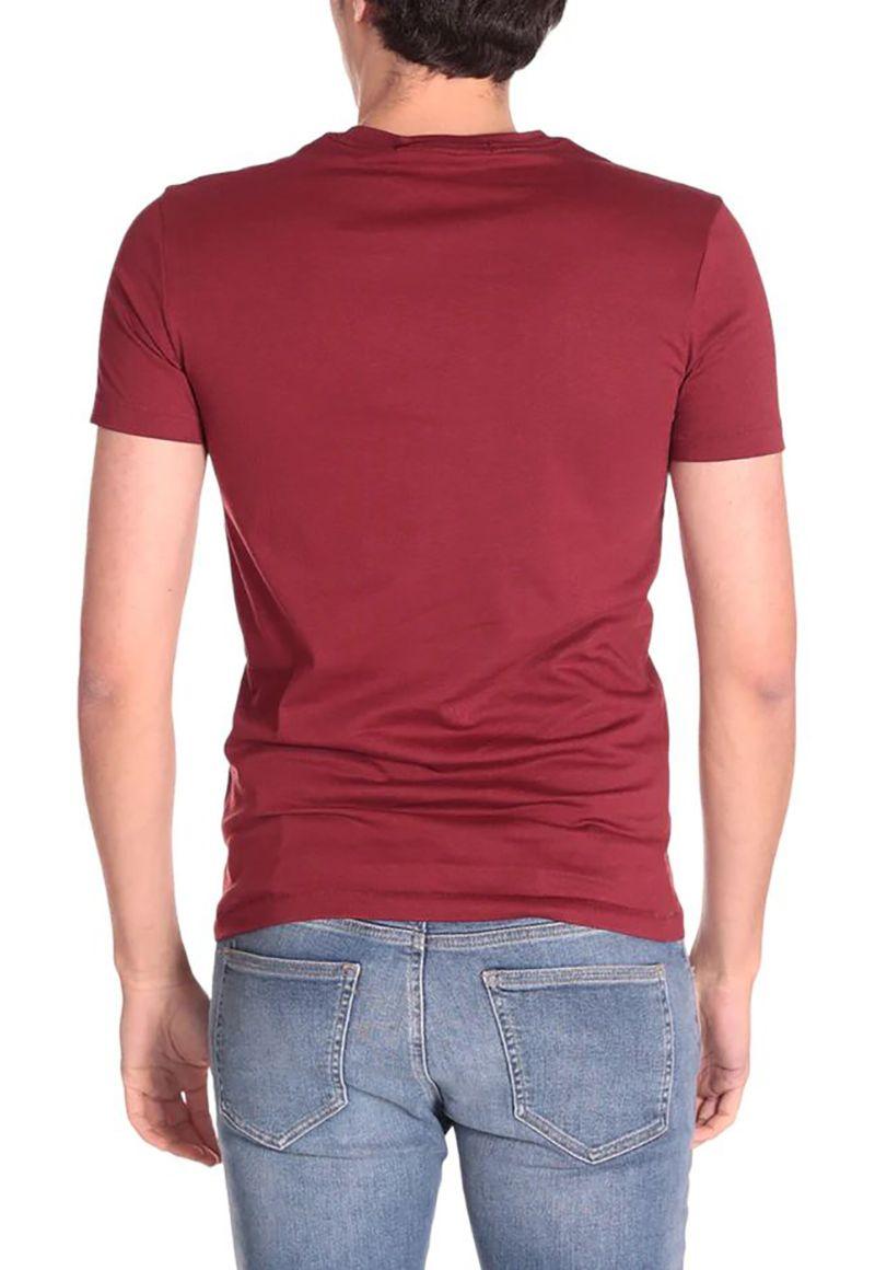 Camiseta con logo en el pecho Rojo Calvin Klein-1