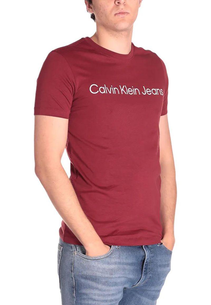 Camiseta con logo en el pecho Rojo Calvin Klein-2