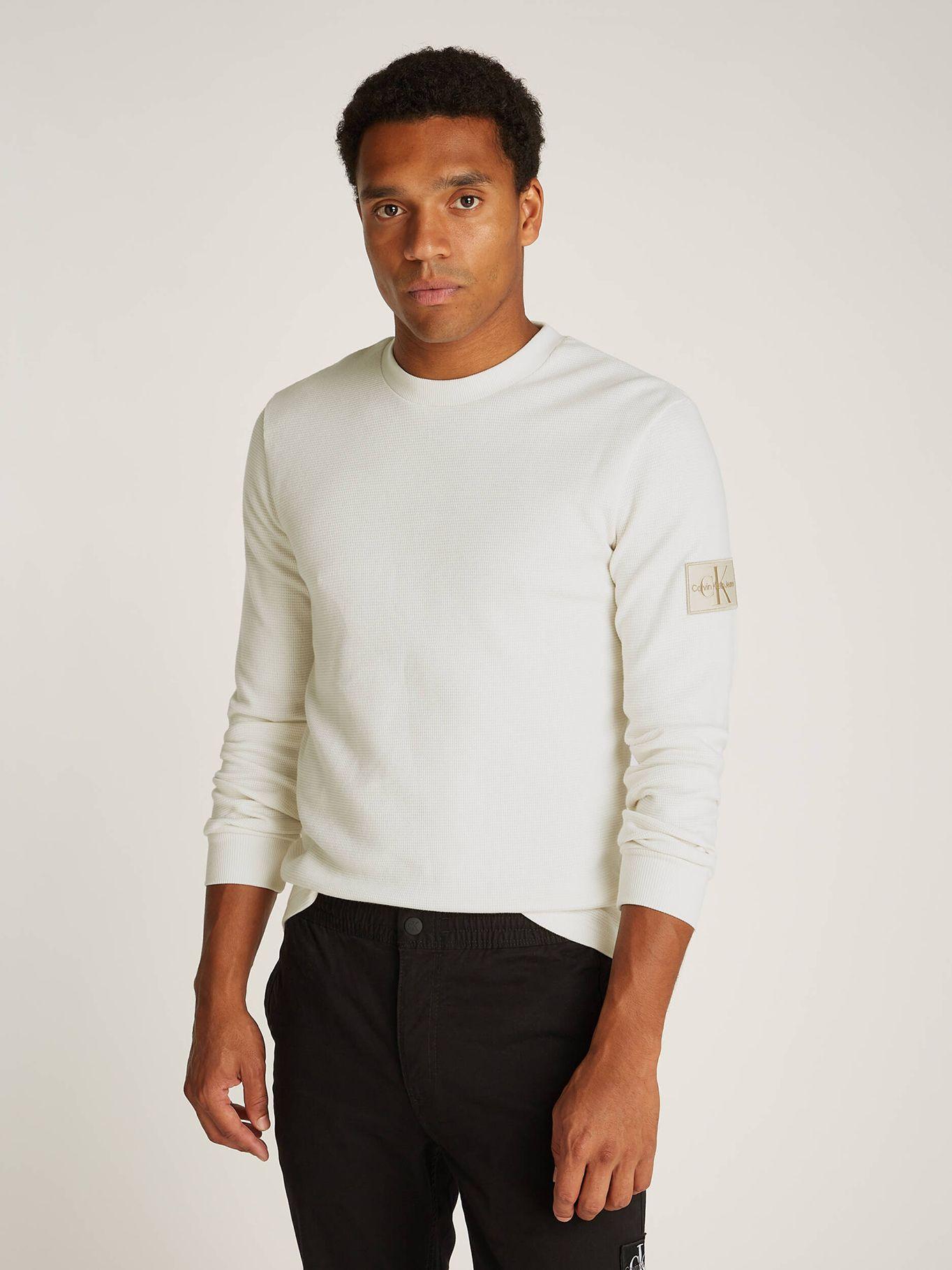 Polera LS Badge Waffle Blanco Calvin Klein-0