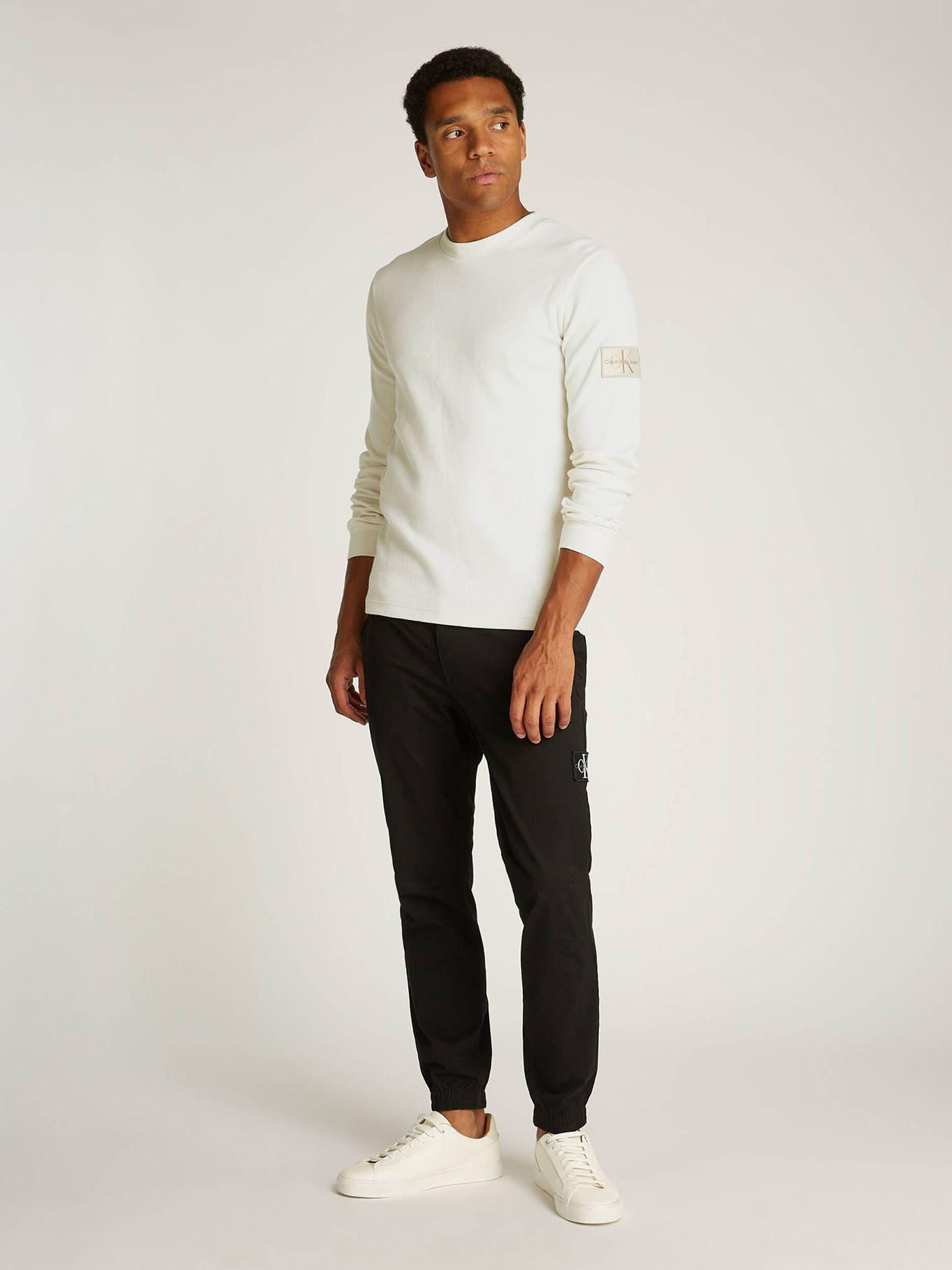 Polera LS Badge Waffle Blanco Calvin Klein-1