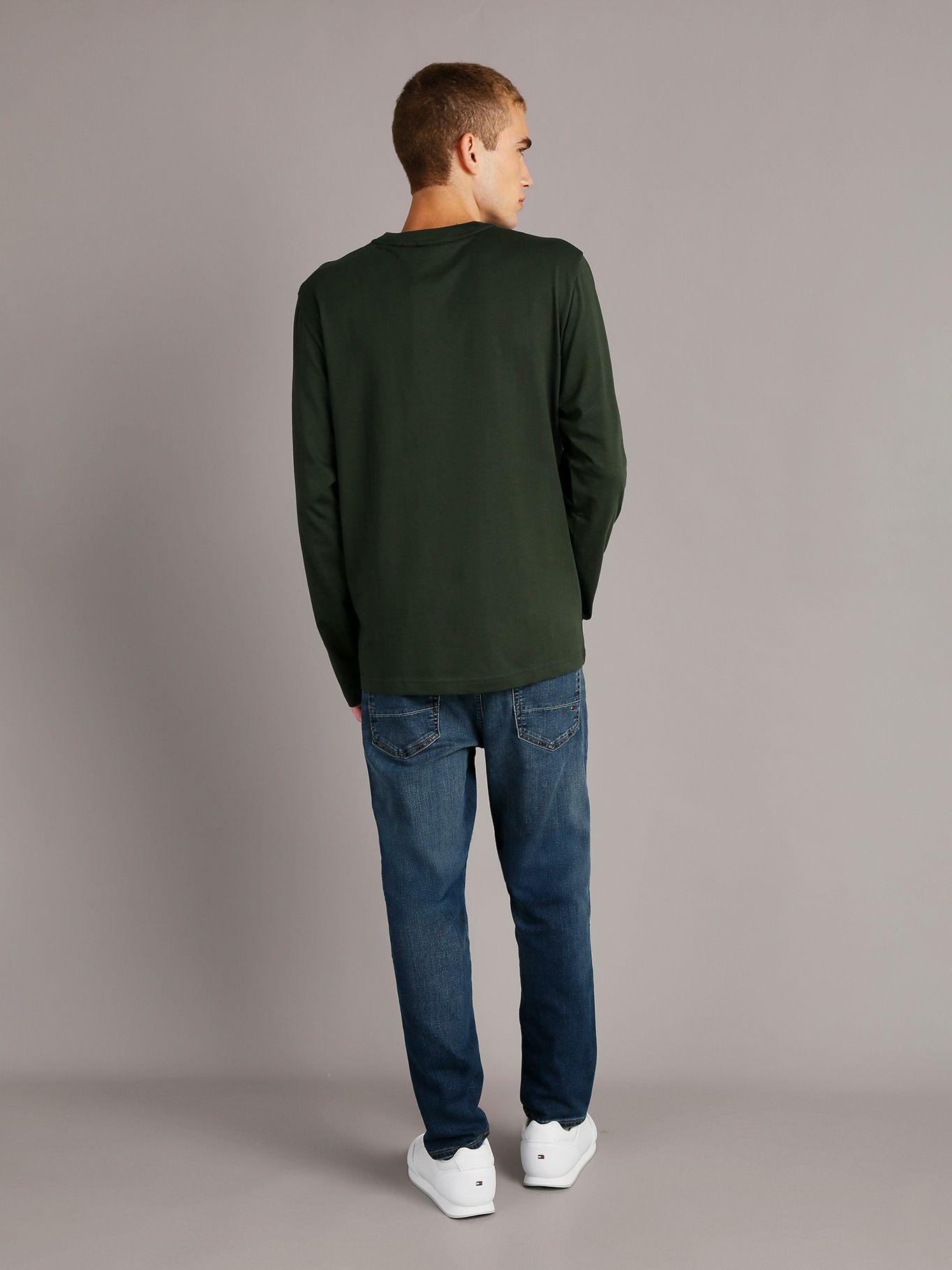 Polera LS Horizontal Logo Verde Calvin Klein-2