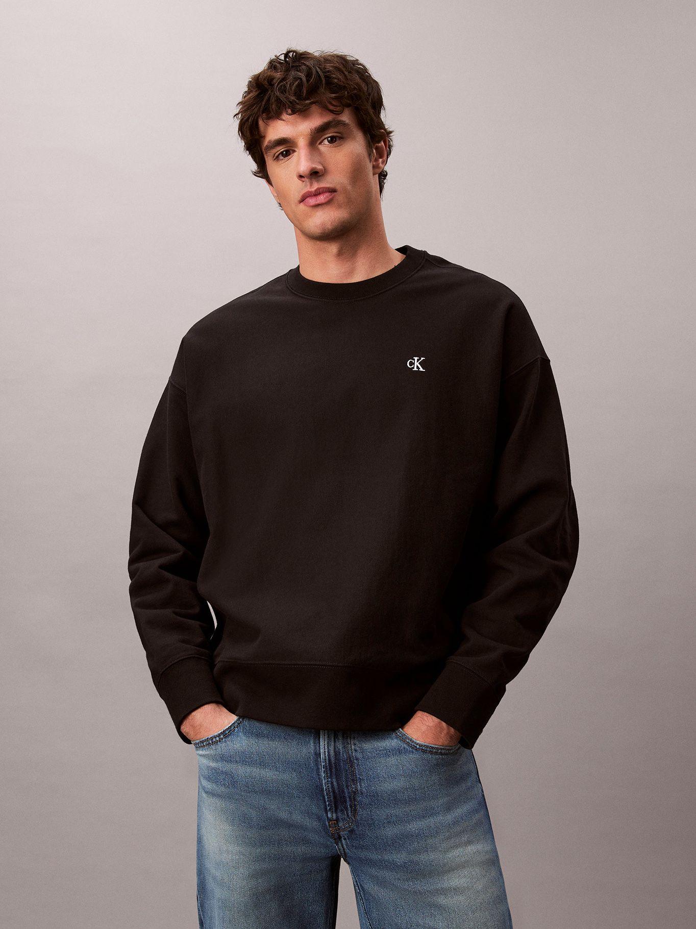 Polerón de Felpa de Tejido Premium Negro Calvin Klein-0