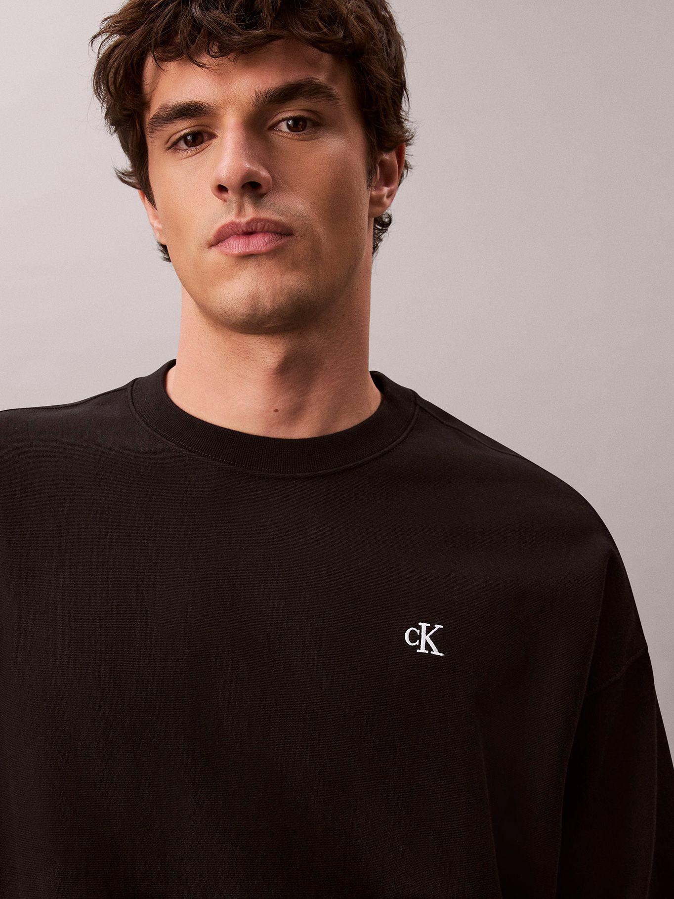 Polerón de Felpa de Tejido Premium Negro Calvin Klein-4