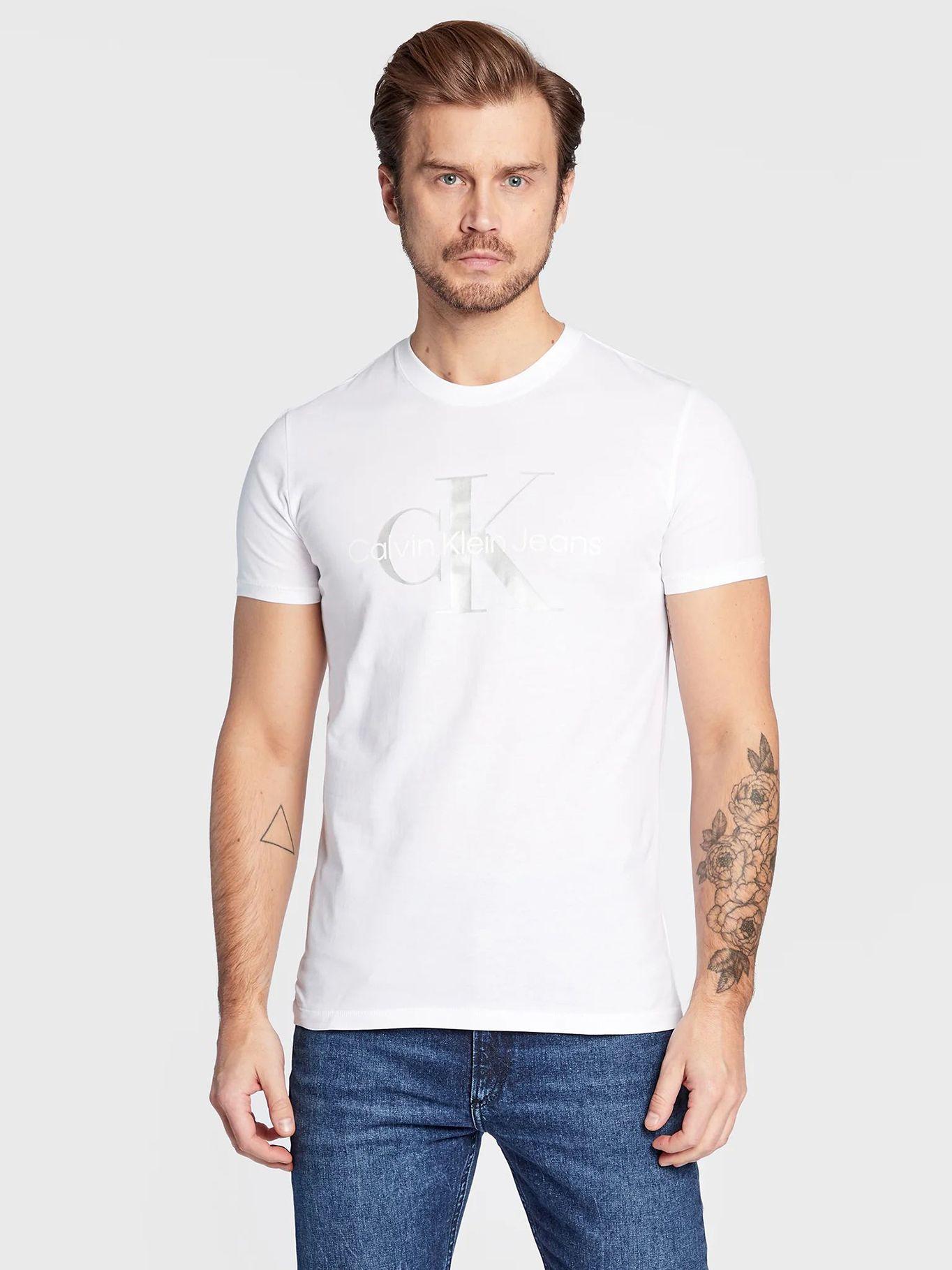 Polera Monogram Blanco 0K6 Calvin Klein-0