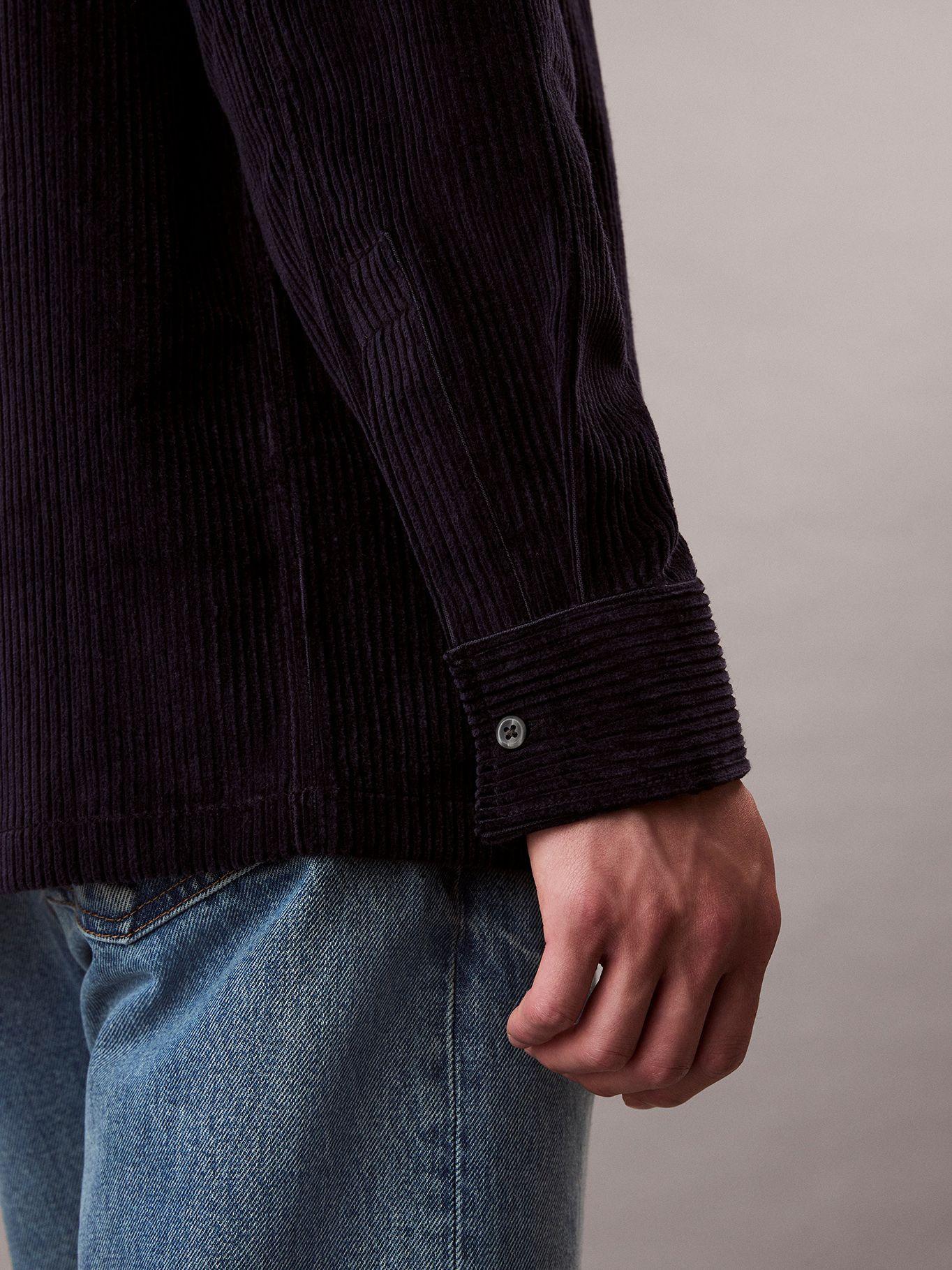 Camisa en Pana con Bolsillos Azul Calvin Klein-3