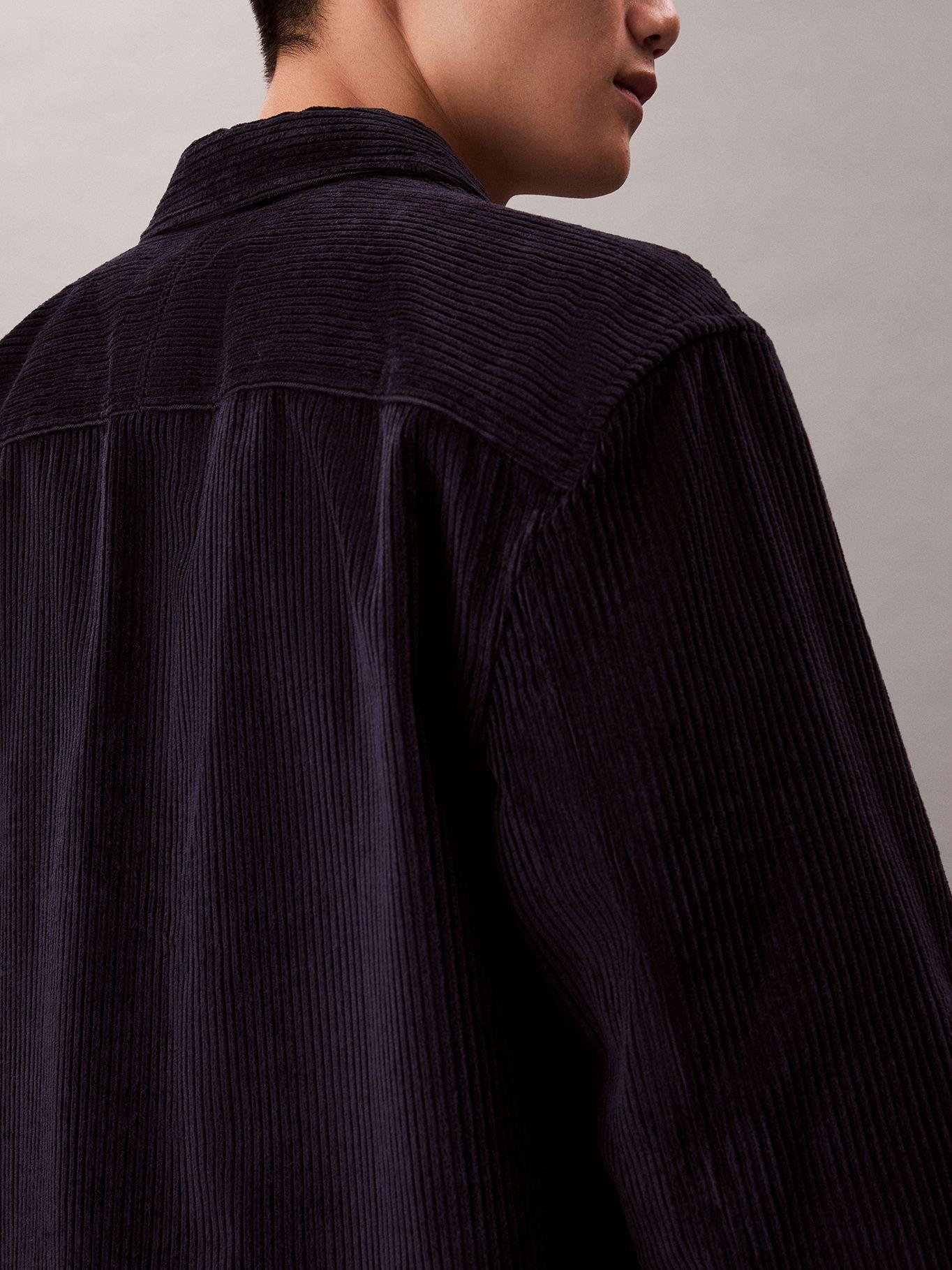 Camisa en Pana con Bolsillos Azul Calvin Klein-4