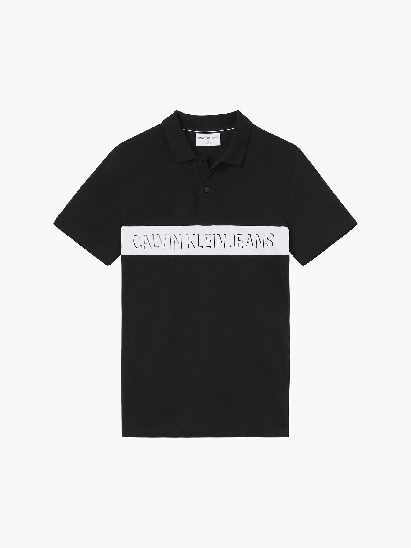 Polo Colorblock Shadow Negro Calvin Klein-4