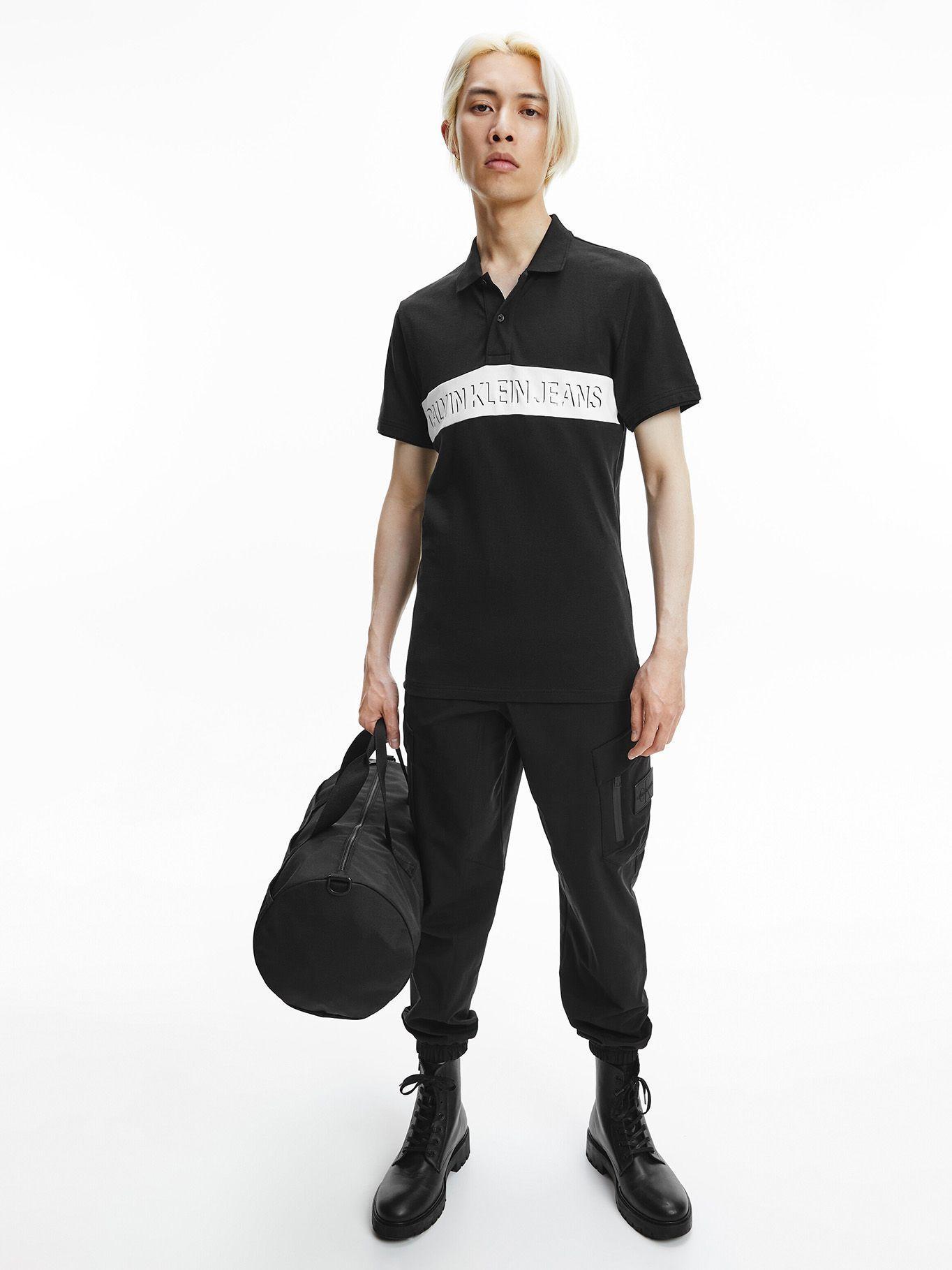 Polo Colorblock Shadow Negro Calvin Klein-1